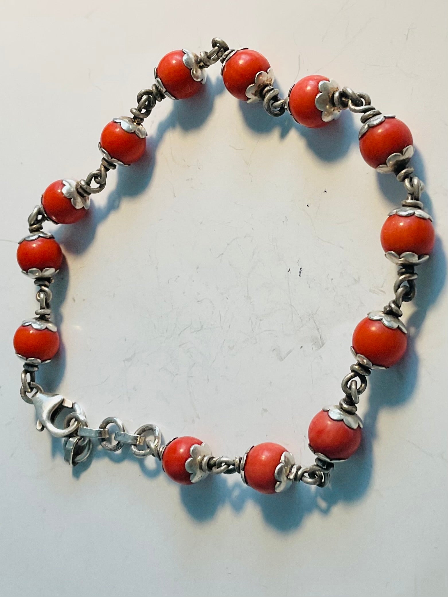 Red coral bracelet design 4
