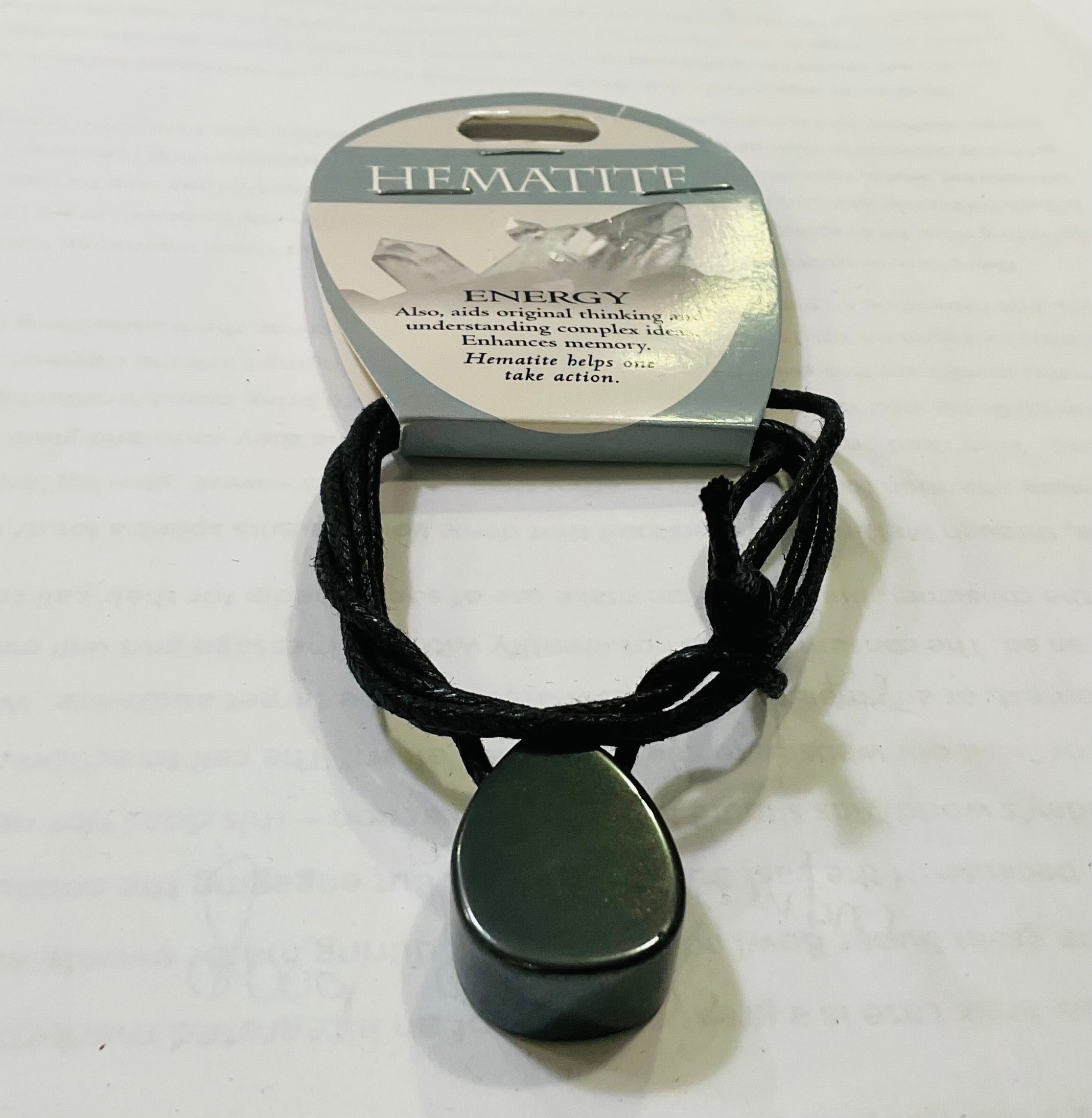 Hematite energy pendant
