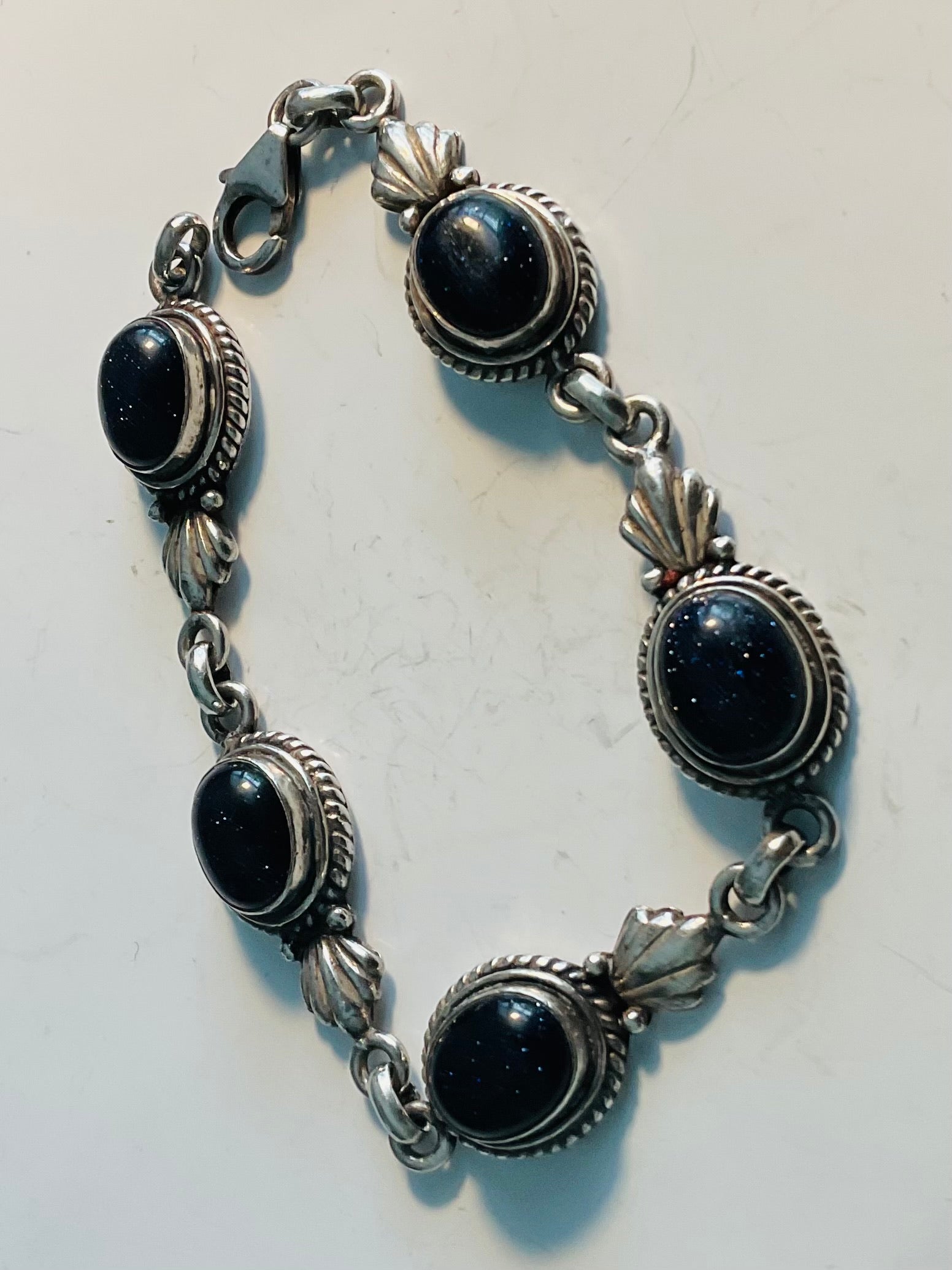 Blue goldstone bracelet