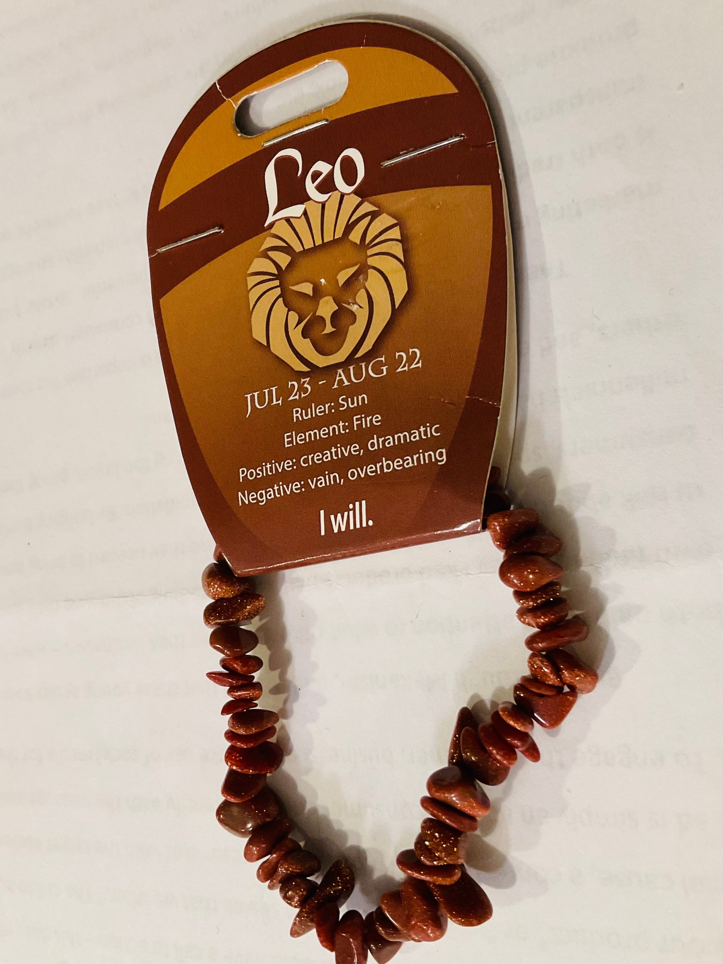 Leo zodiac bracelet