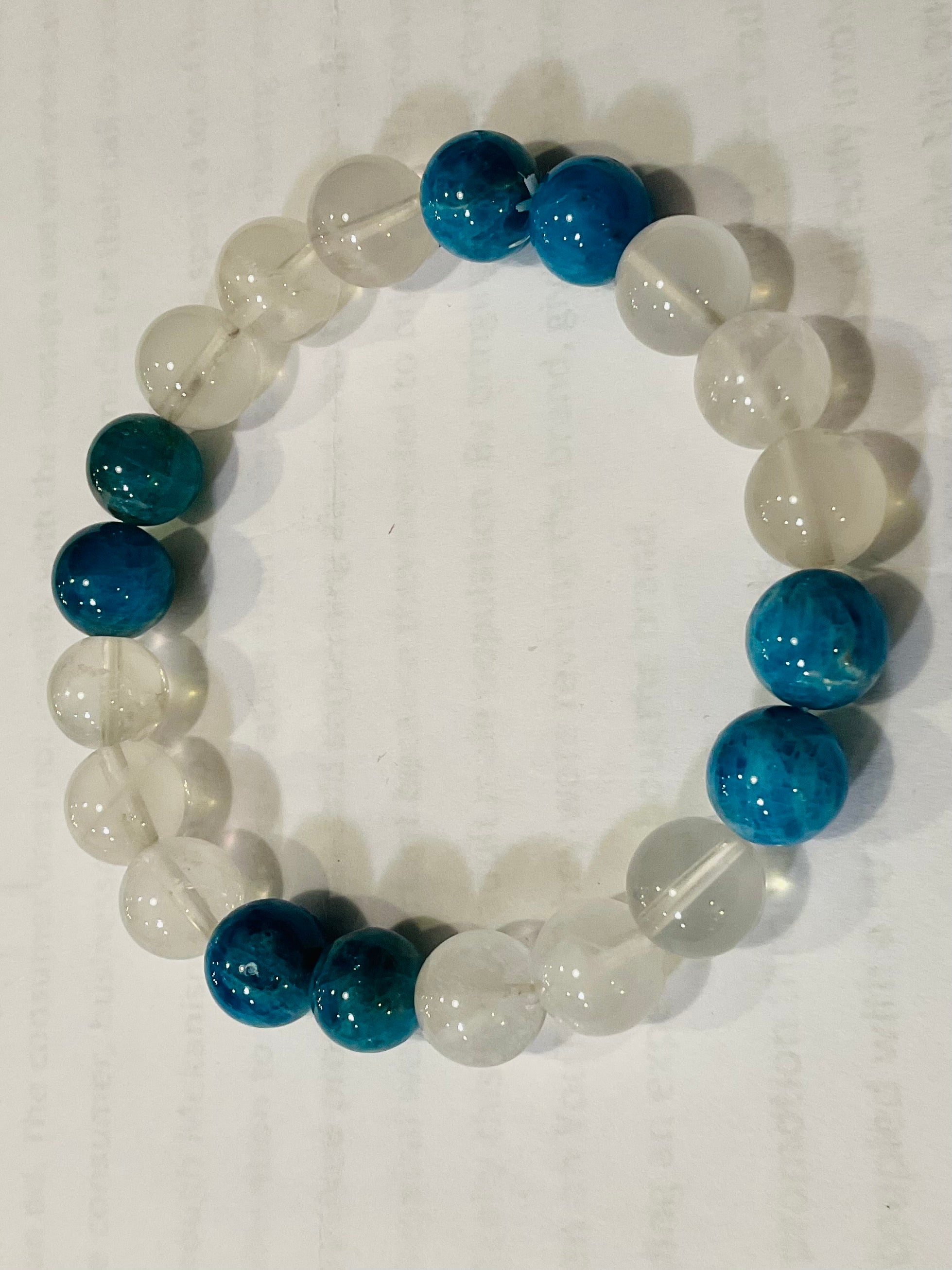 Apatite/Quartz bracelet design 2