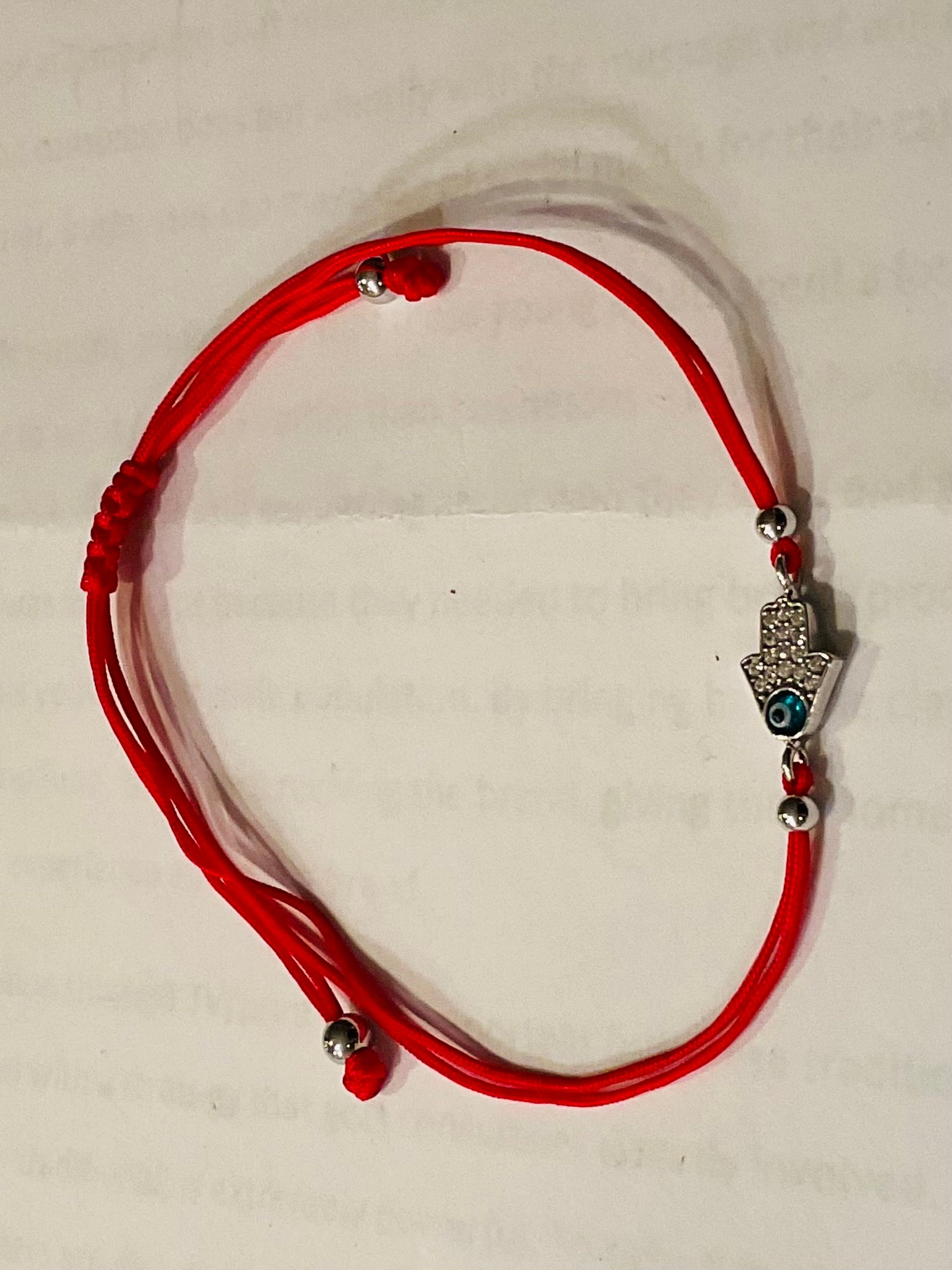 Evil eye protection hamsa braceletsilver C