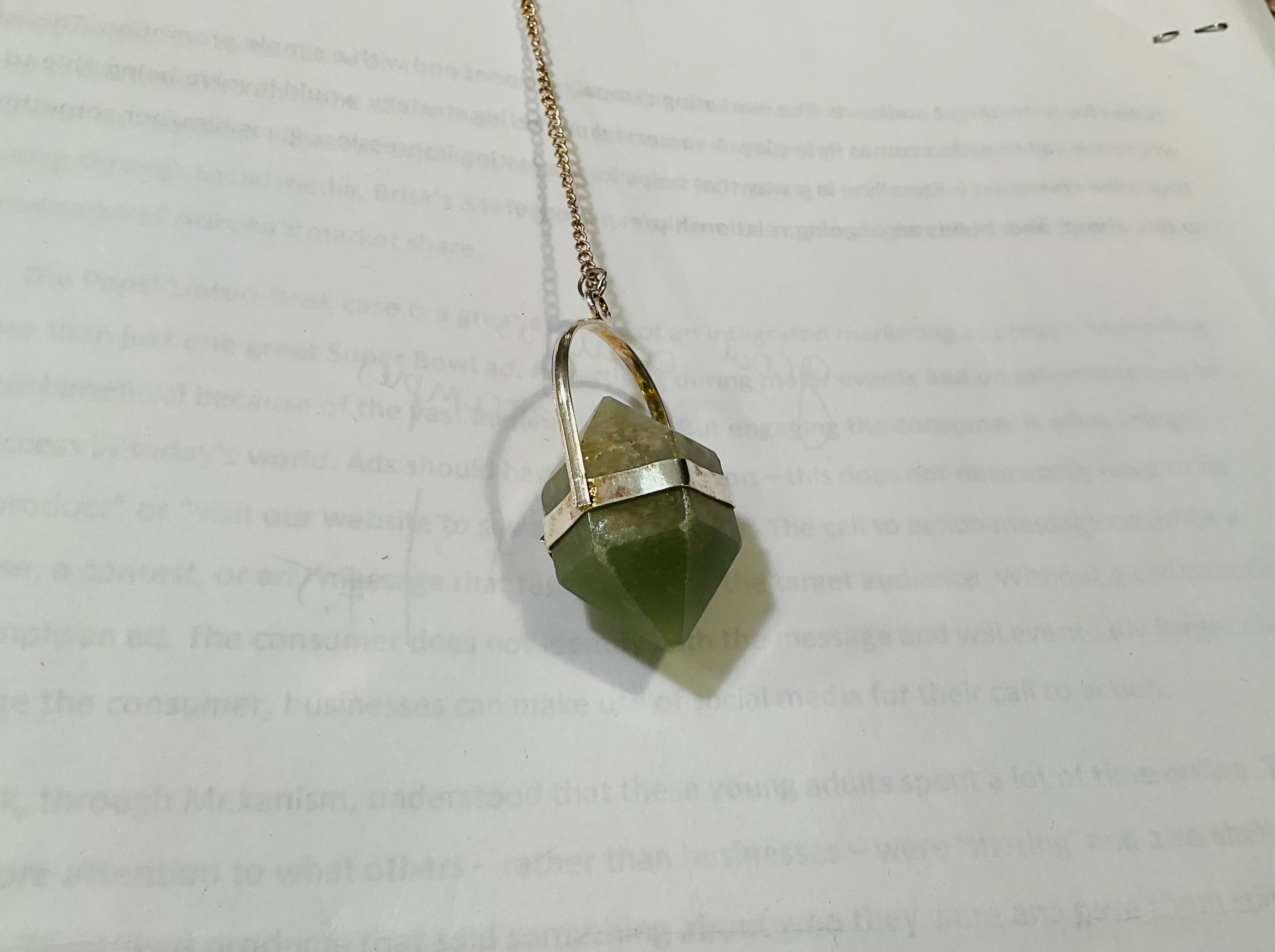 Green aventurine pendulum