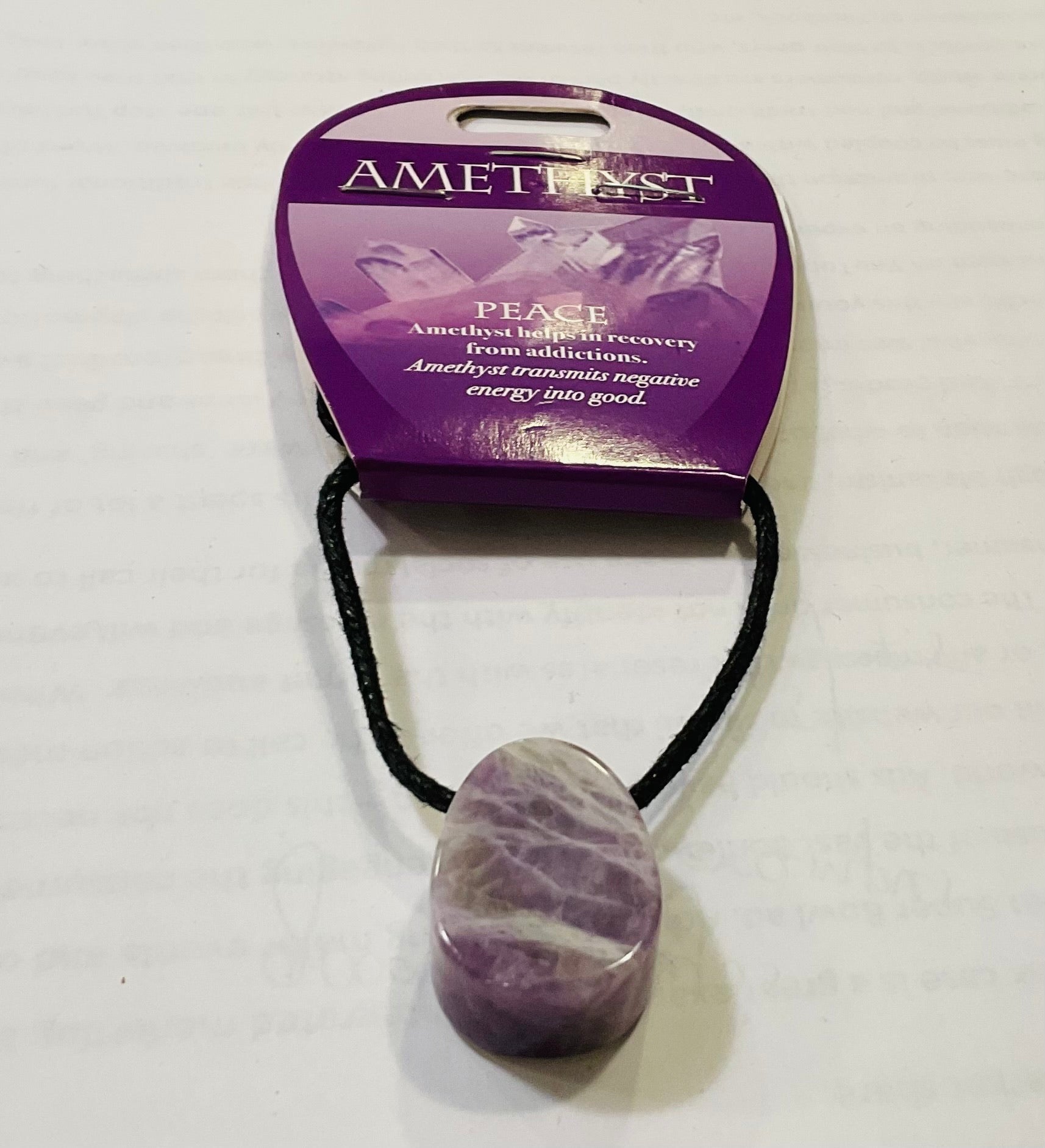 Amethyst peace pendant