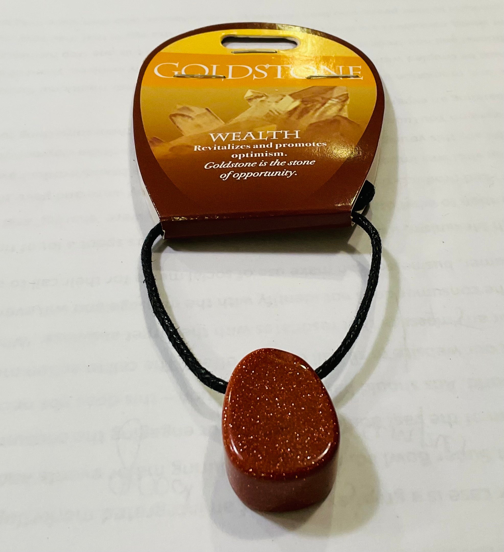 Goldstone wealth pendant