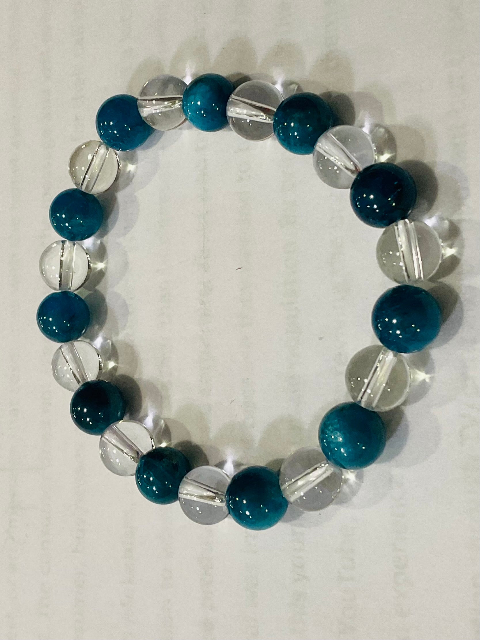 Apatite/Quartz bracelet des 1