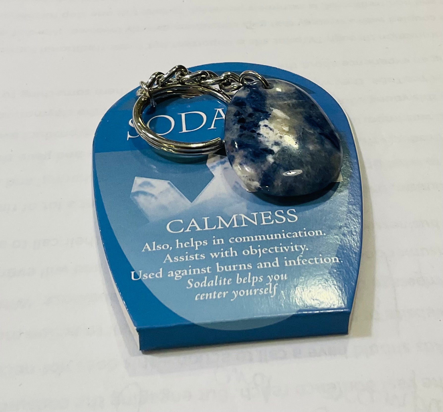 Sodalite calmness keychain