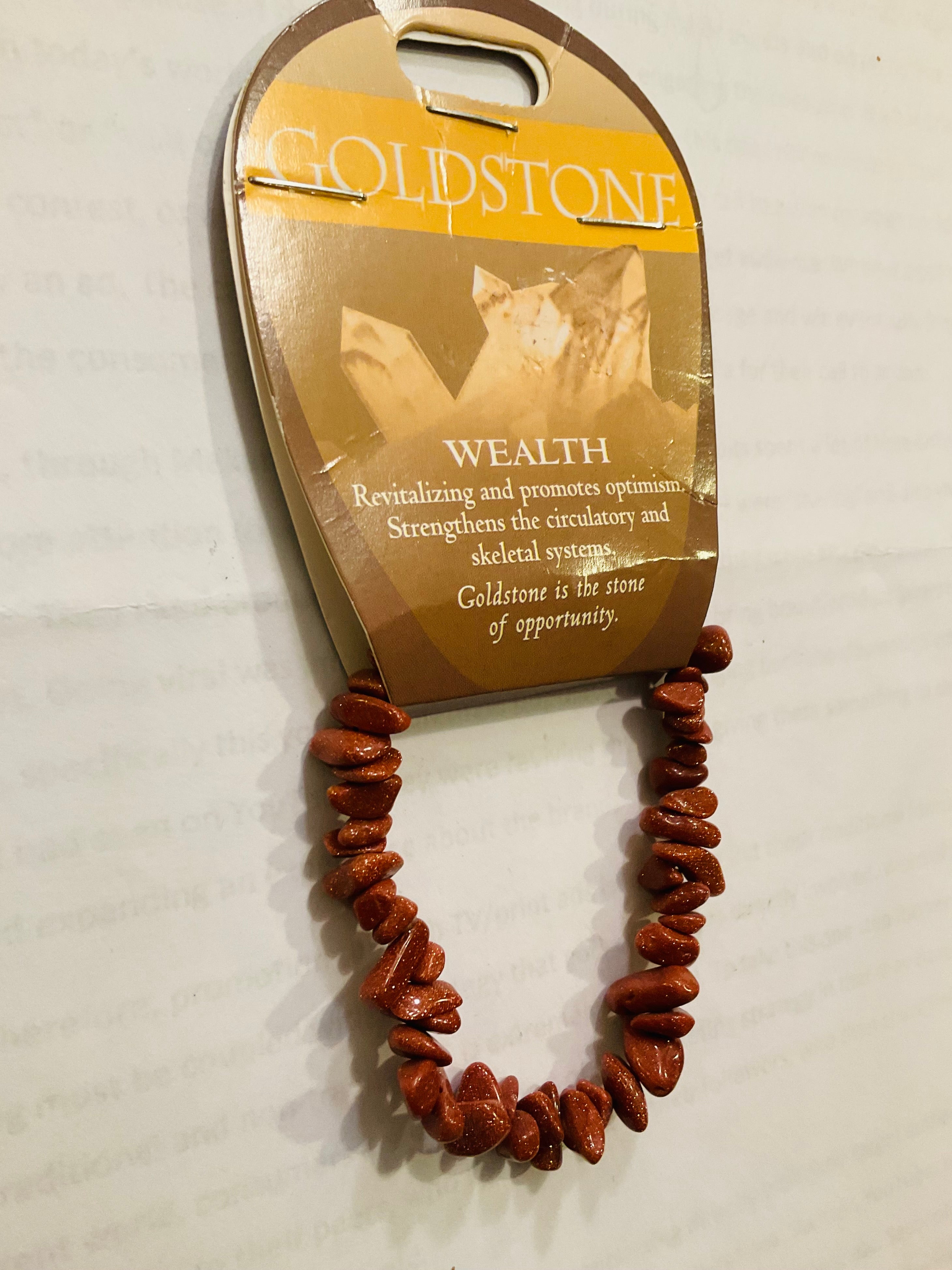 Goldstone bracelet