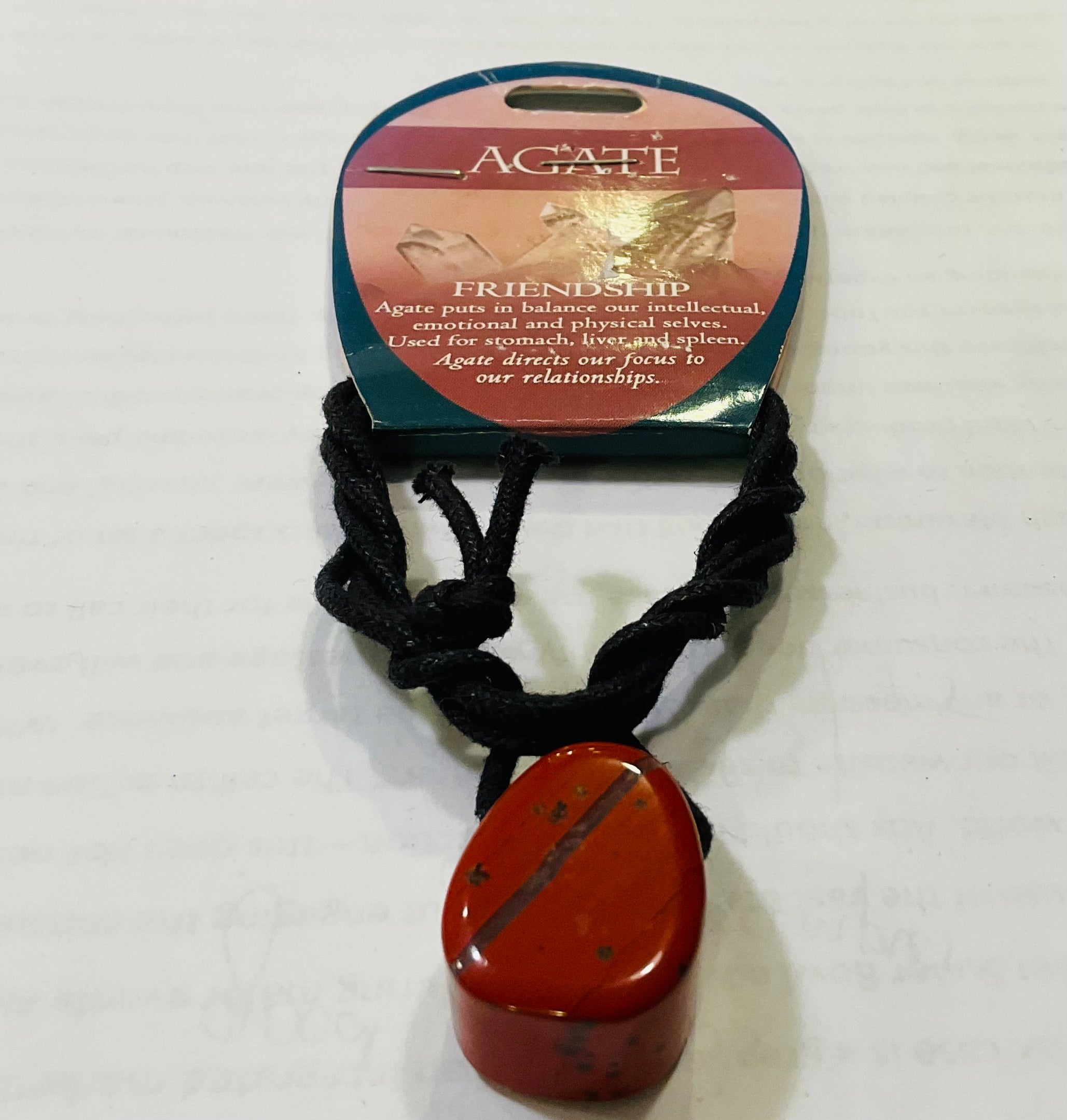 Agate friendship pendant