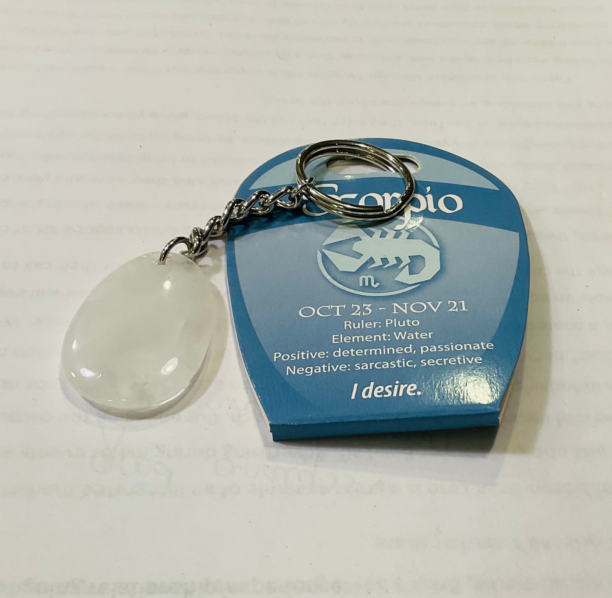 Scorpio Quartz keychain