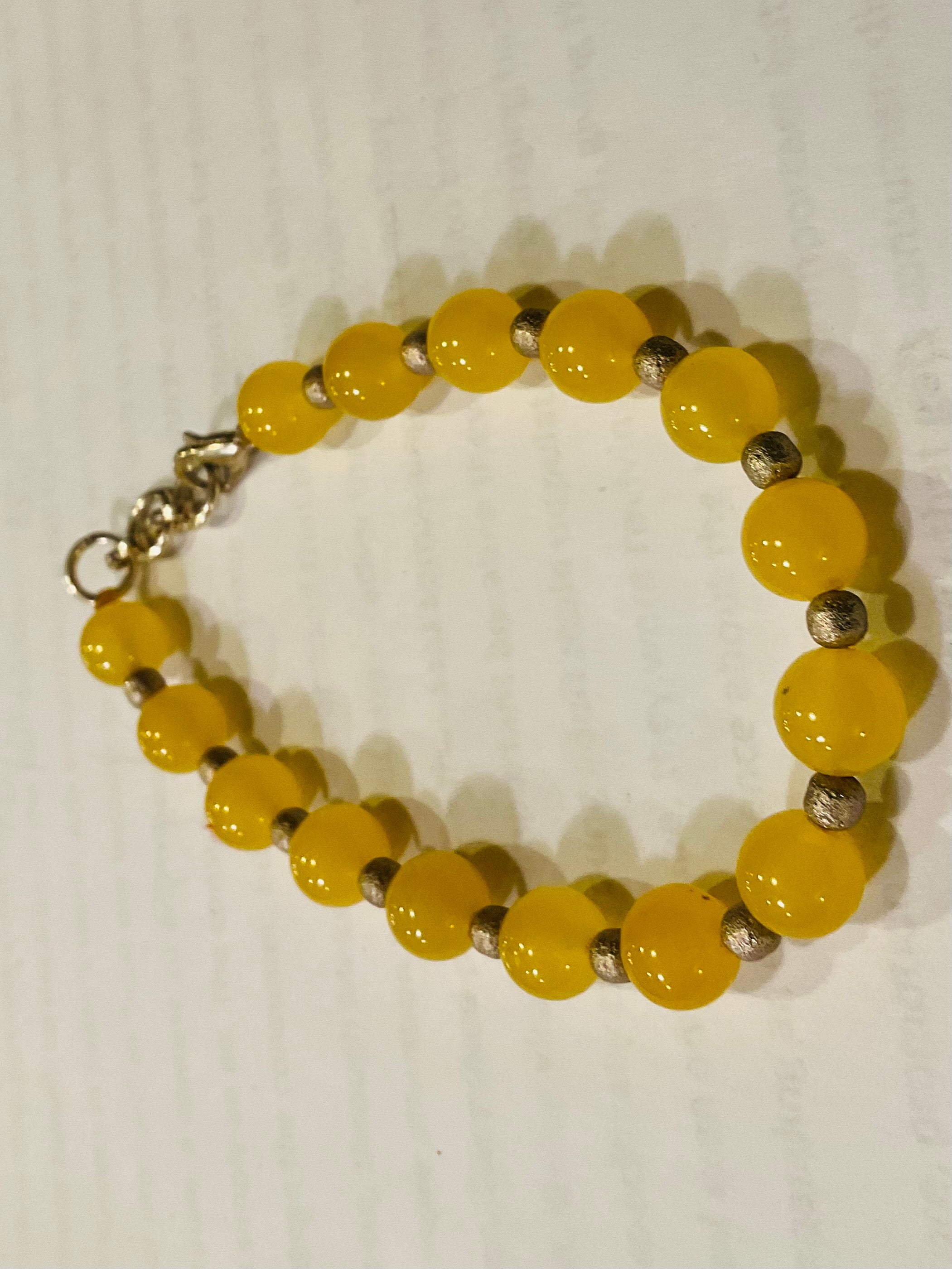 Yellow agate bracelet design 3