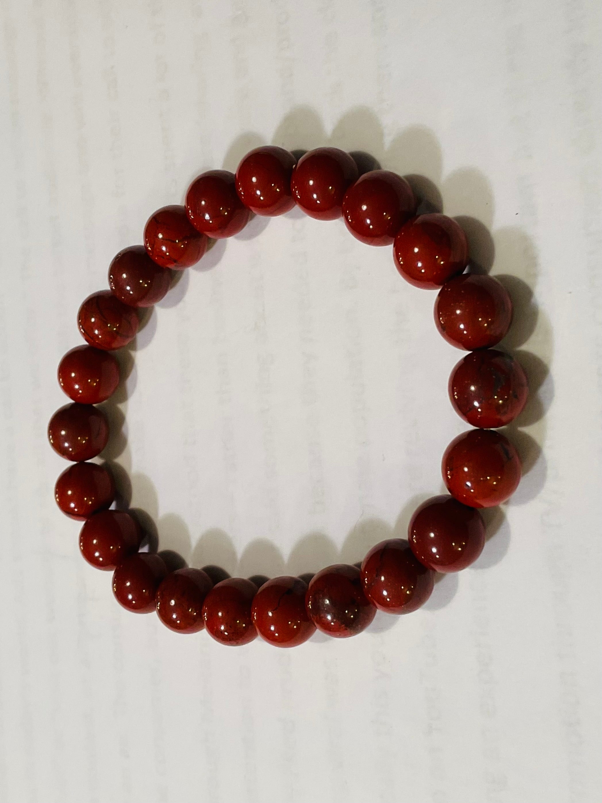 Red jasper bracelet design 1