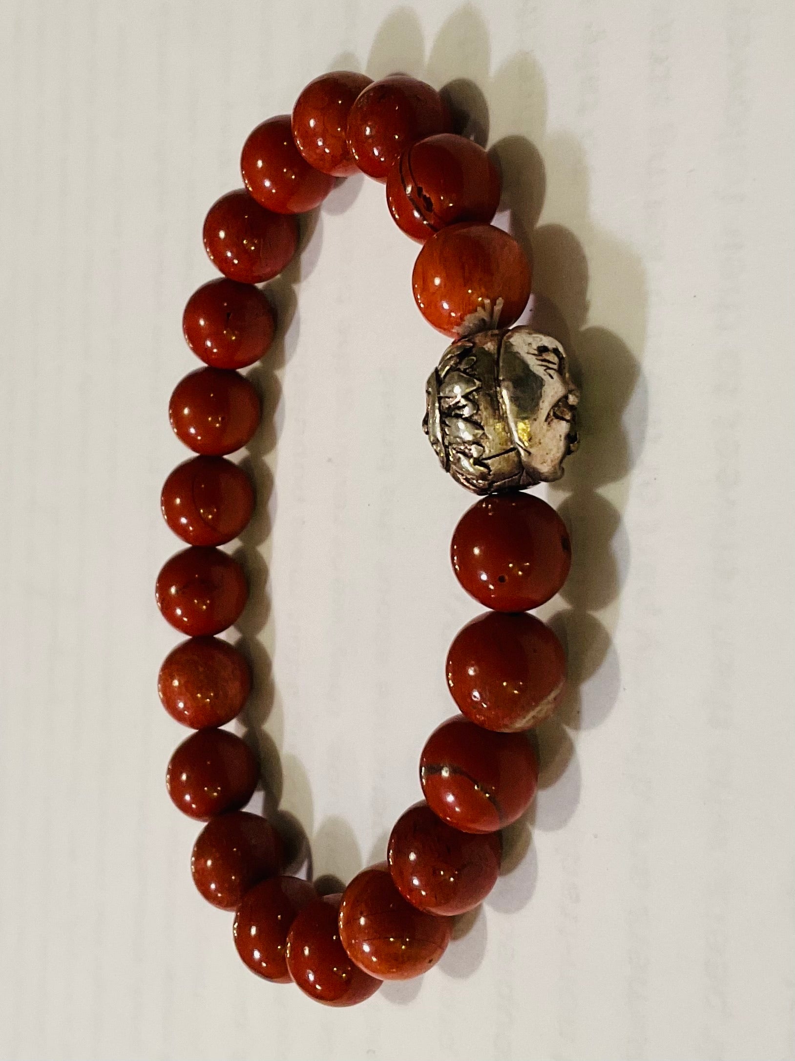 Red jasper bracelet design 6
