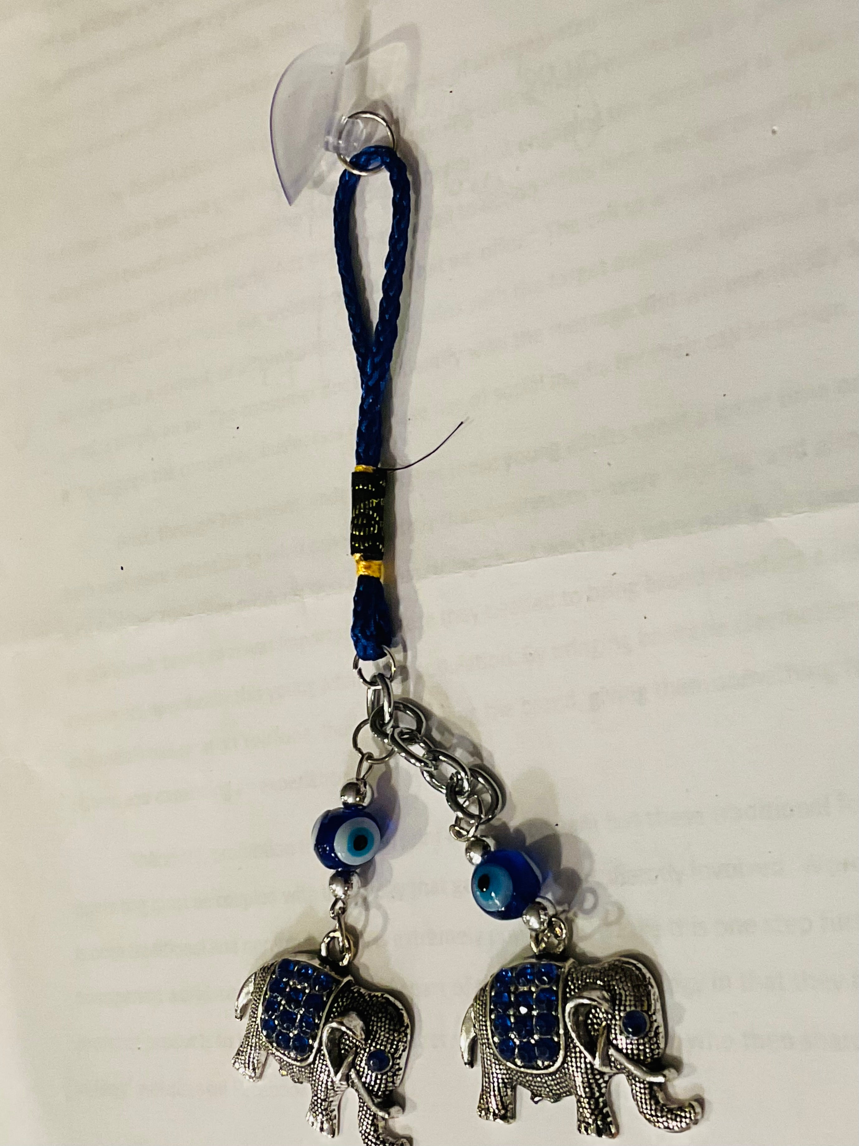 Evil eye elephant car decor