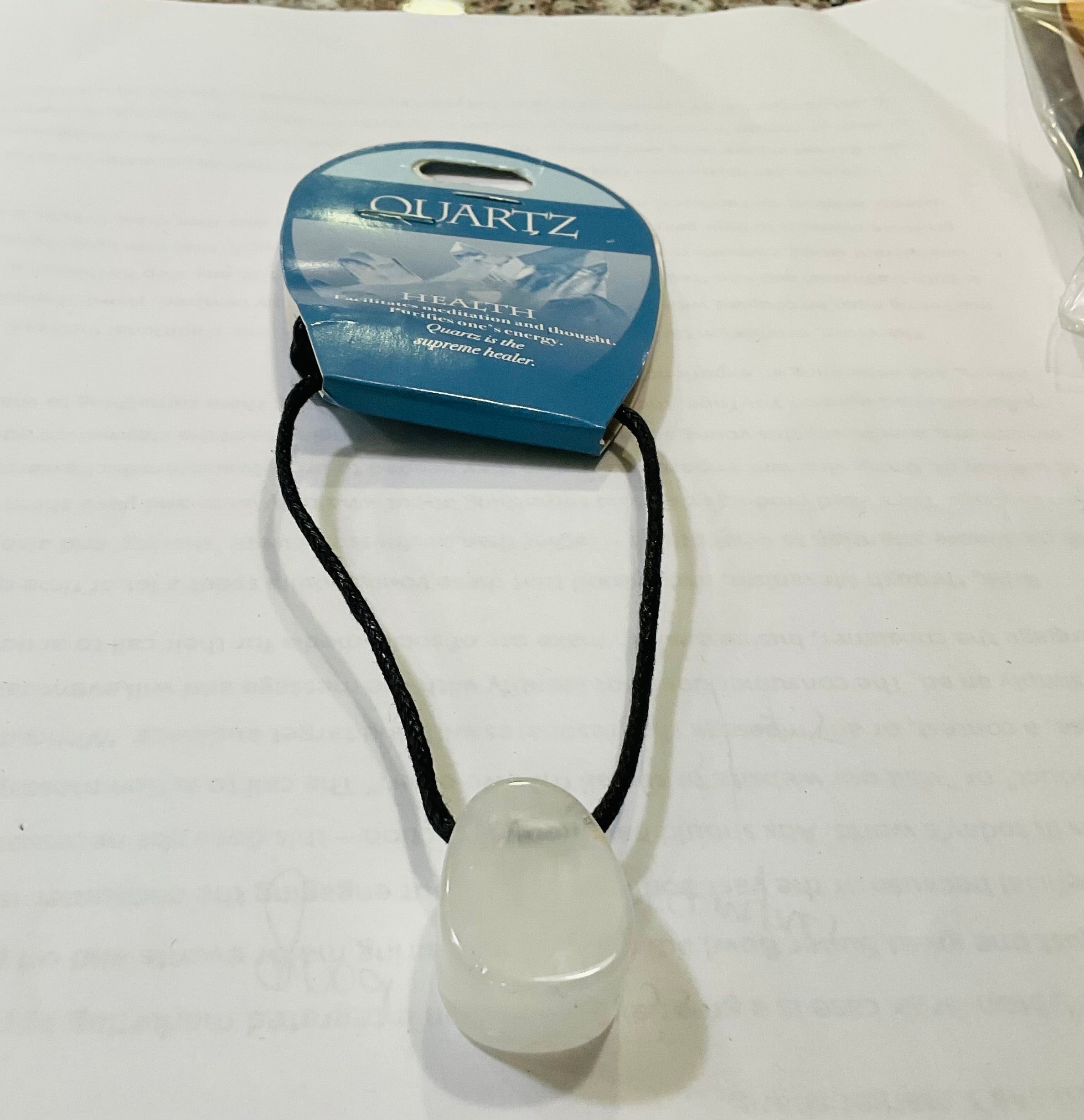 Quartz health pendant