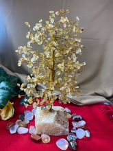 Load image into Gallery viewer, Citrine Gemstone Tree with Natural Stone Base
