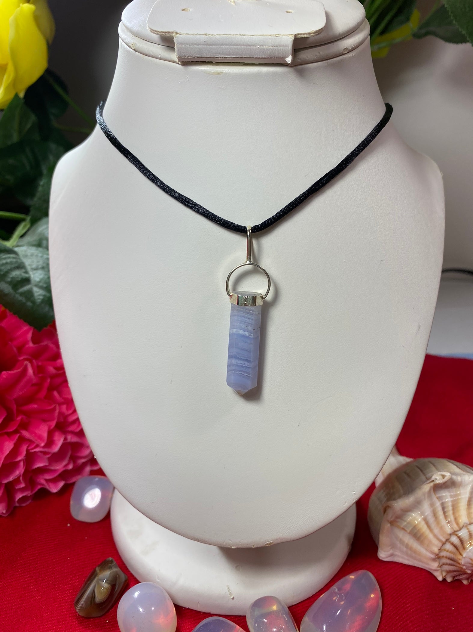 Blue Lace Agate Pendant