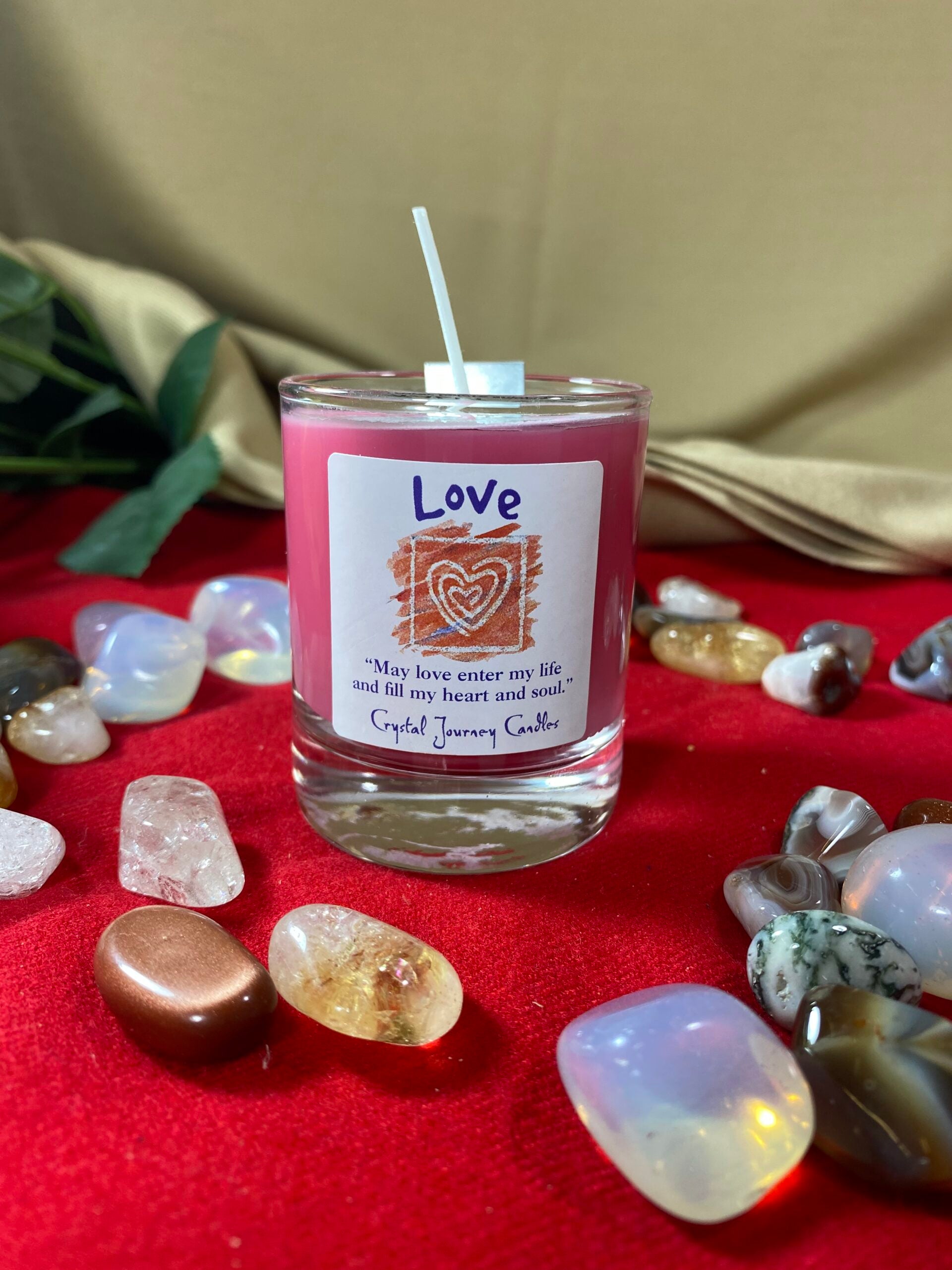 Love Glass Votive Candle