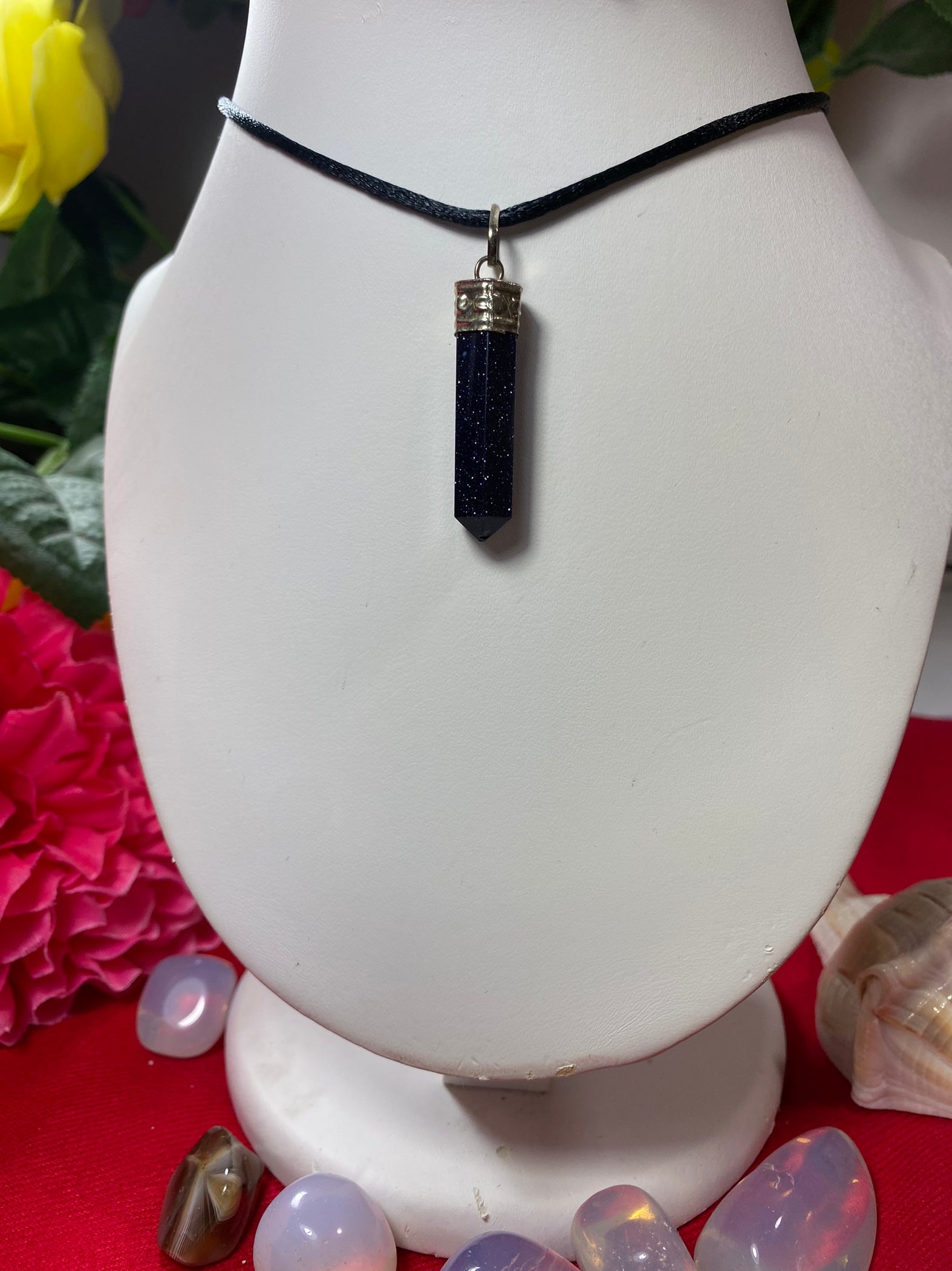 Blue Goldstone Pendant
