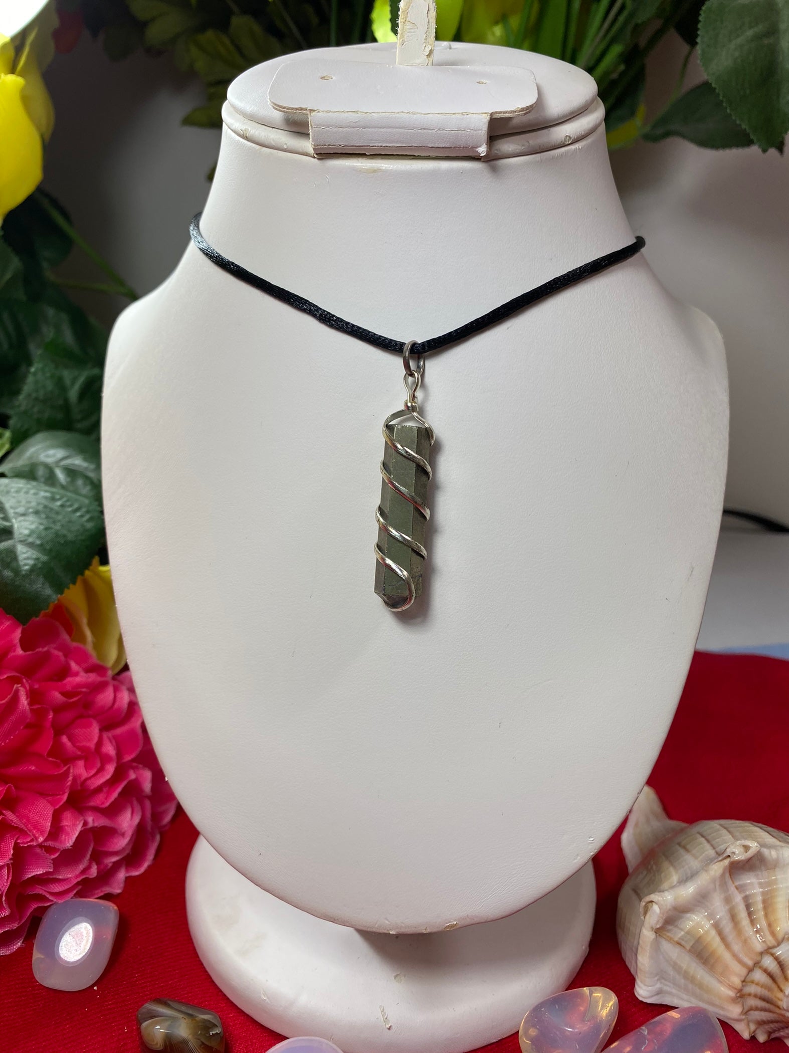 Pyrite Wrapped Pendant
