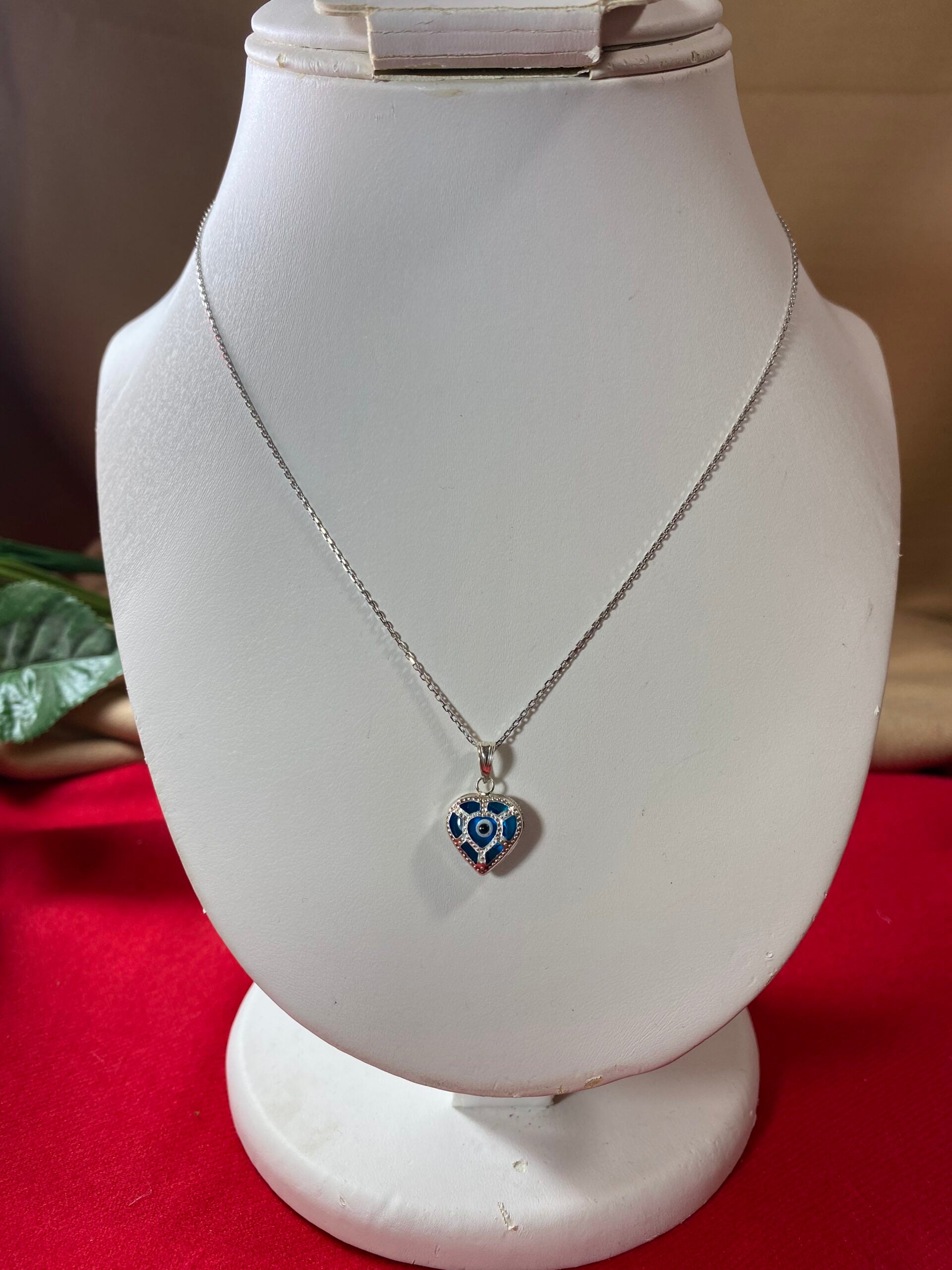 Evil Eye Protection Heart Sterling Silver Protection