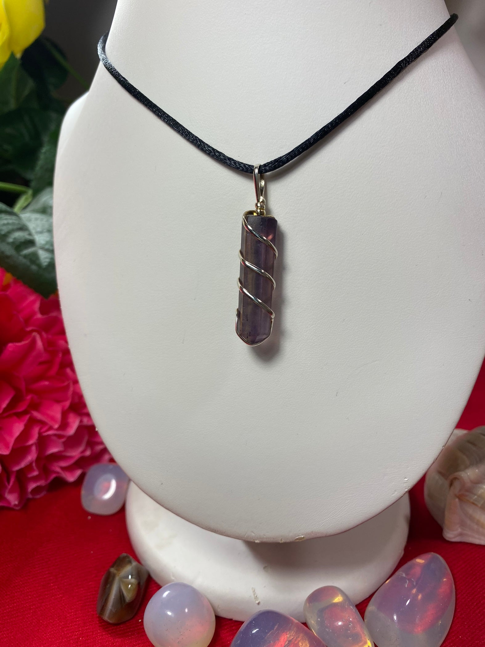 Fluorite Wrapped Pendant