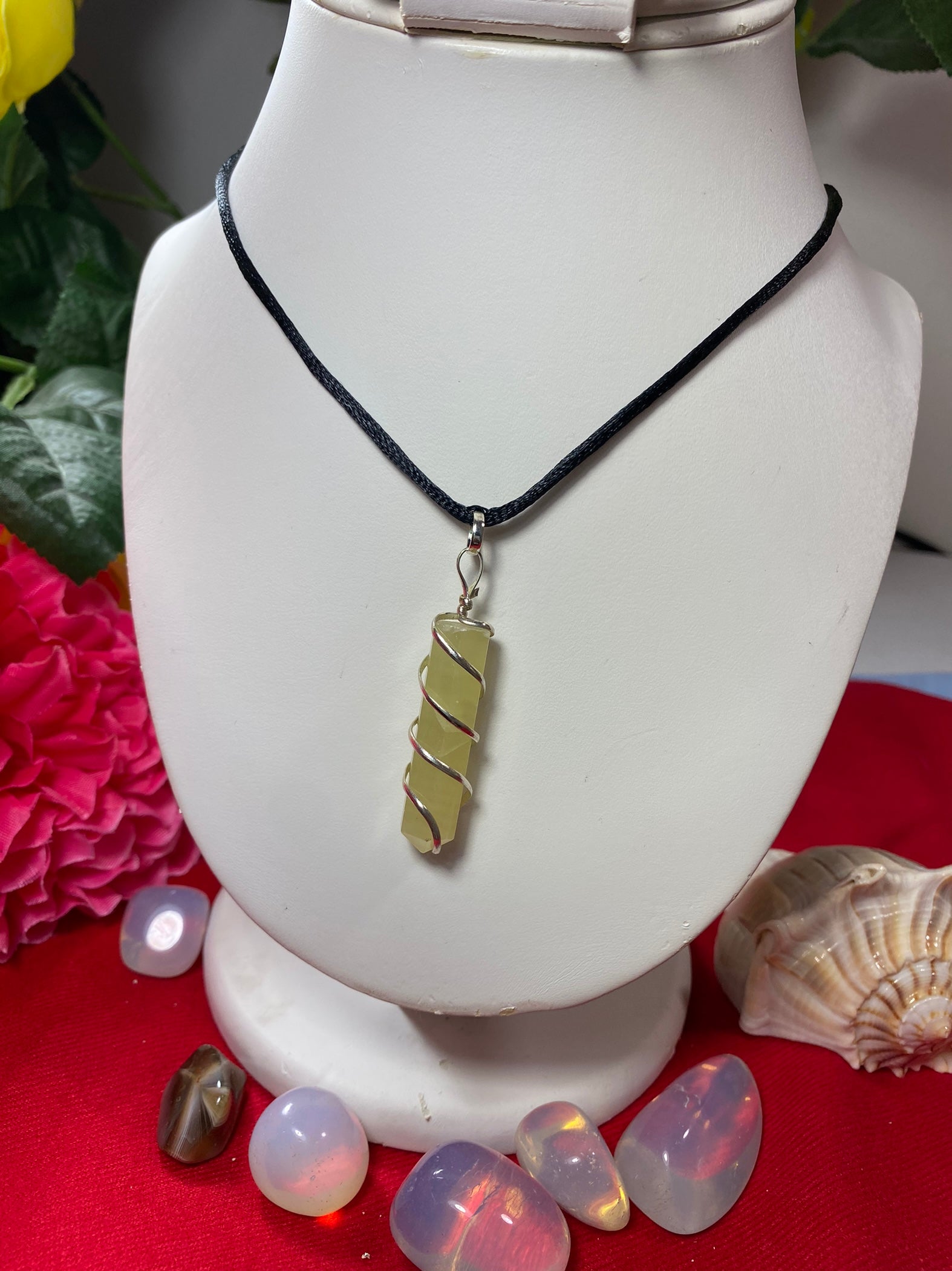 Green Onyx Caged Pendant