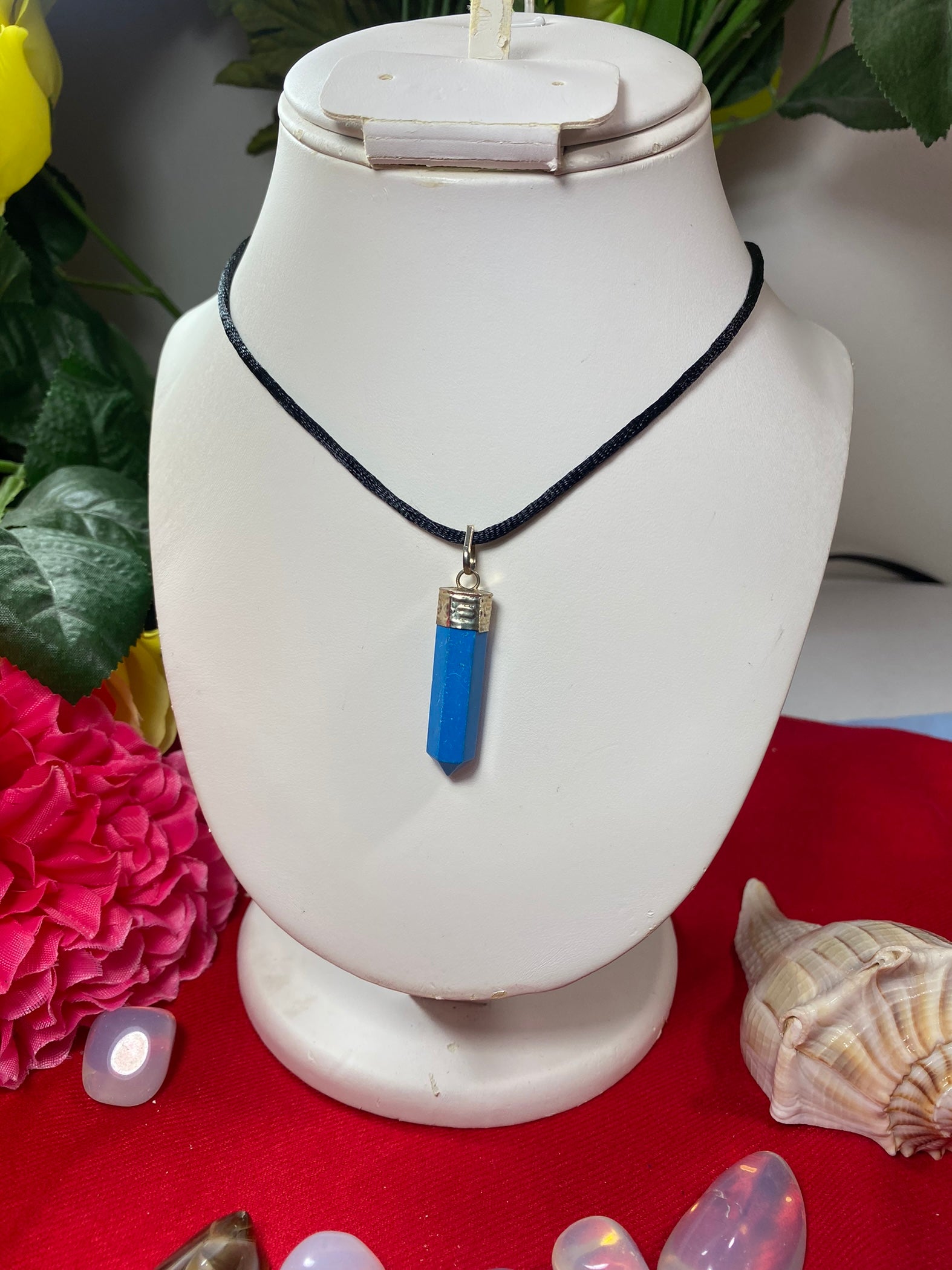 Howlite Blue Pendant