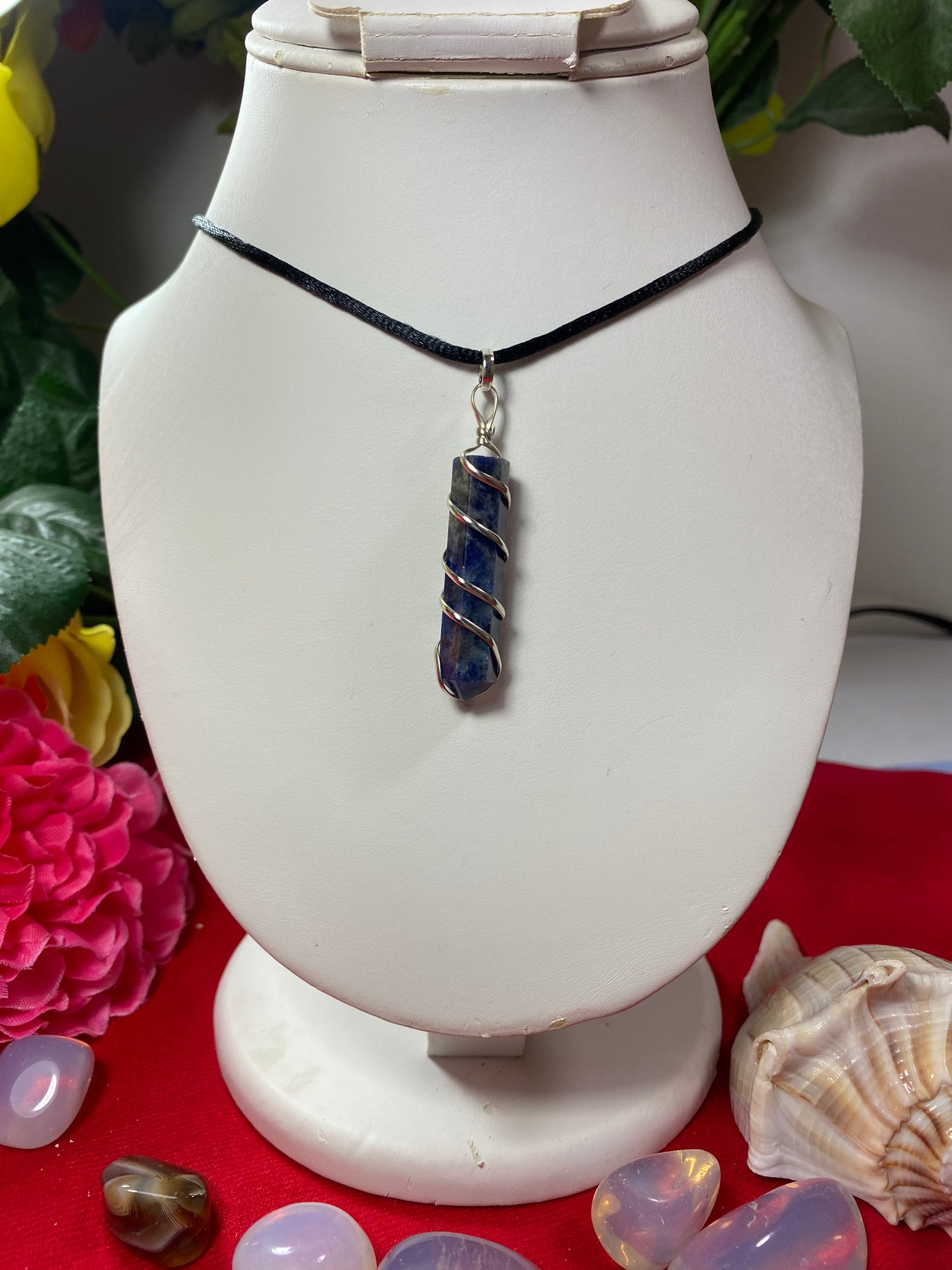 Sodalite Wrapped Pendant
