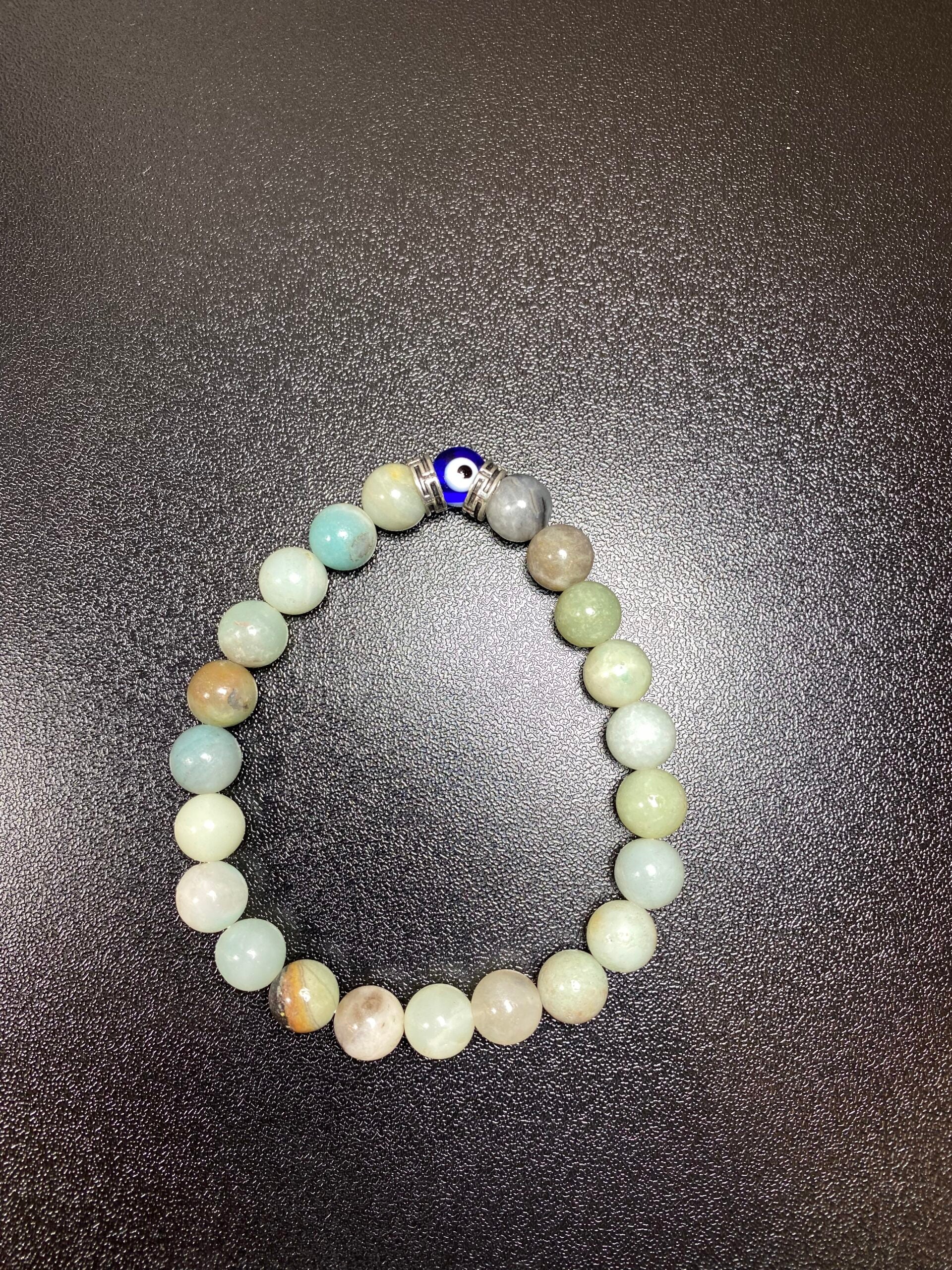 Evil Eye Protection Amazonite Bracelet