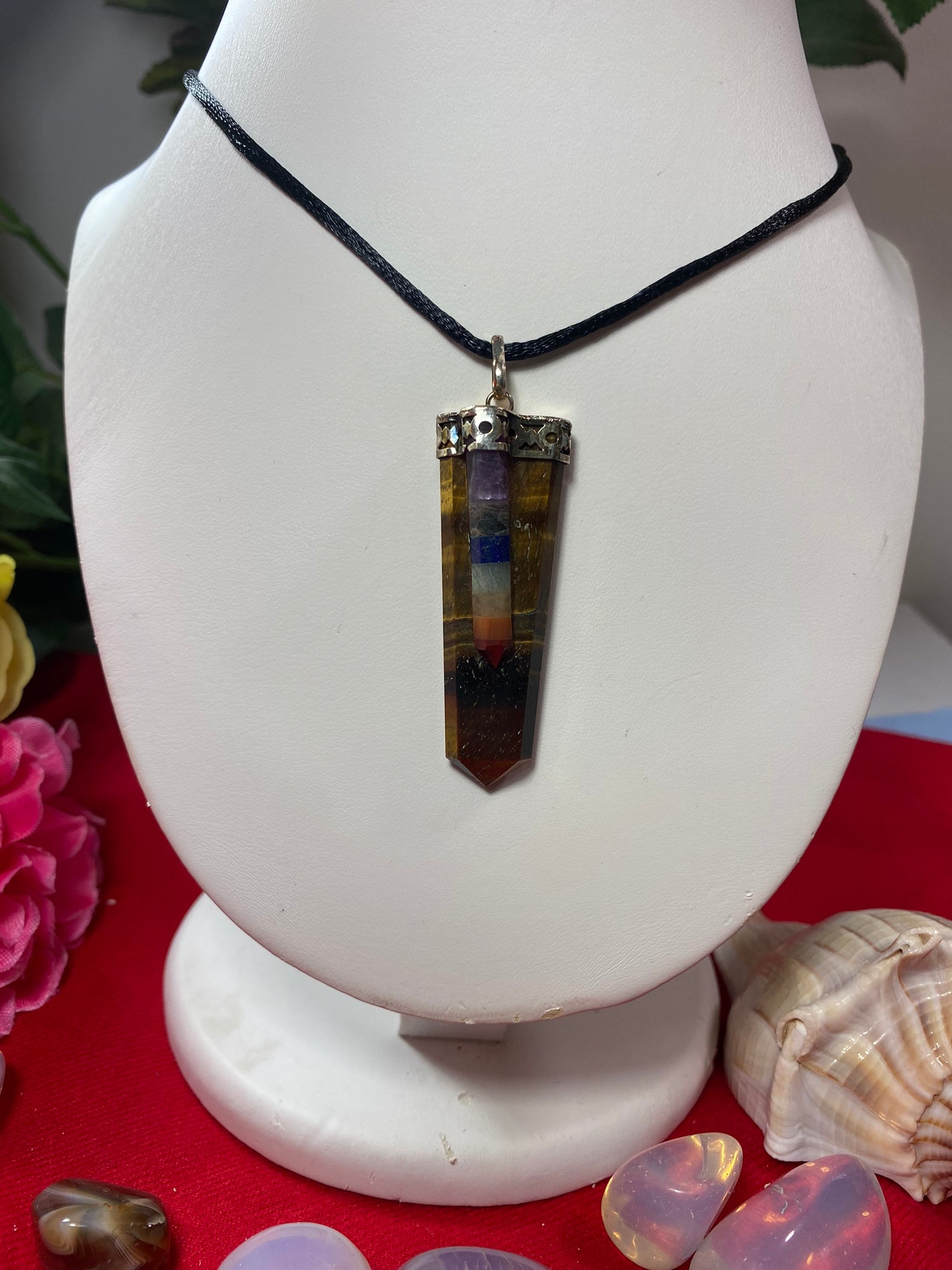 Tigers Eye Chakra Pendant Design 2