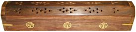 Wood Boxed Incense Burner-Natural