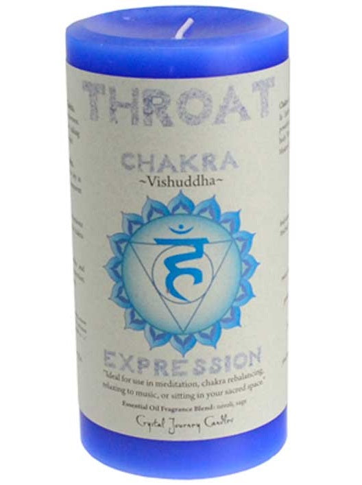 Throat Chakra pillar candle