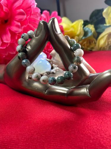 Green Tree Agate Bracelet
