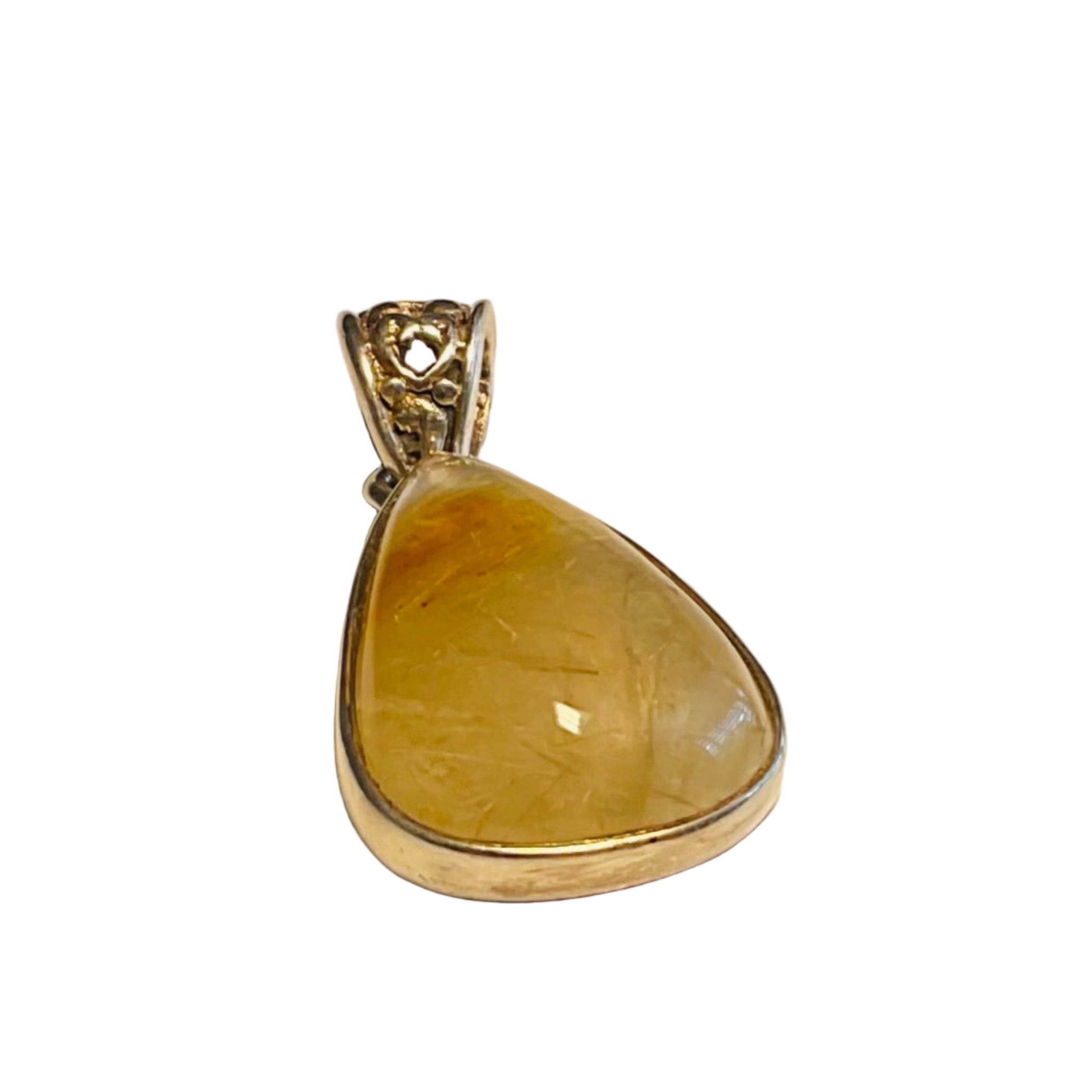 Rutilated quartz pendant