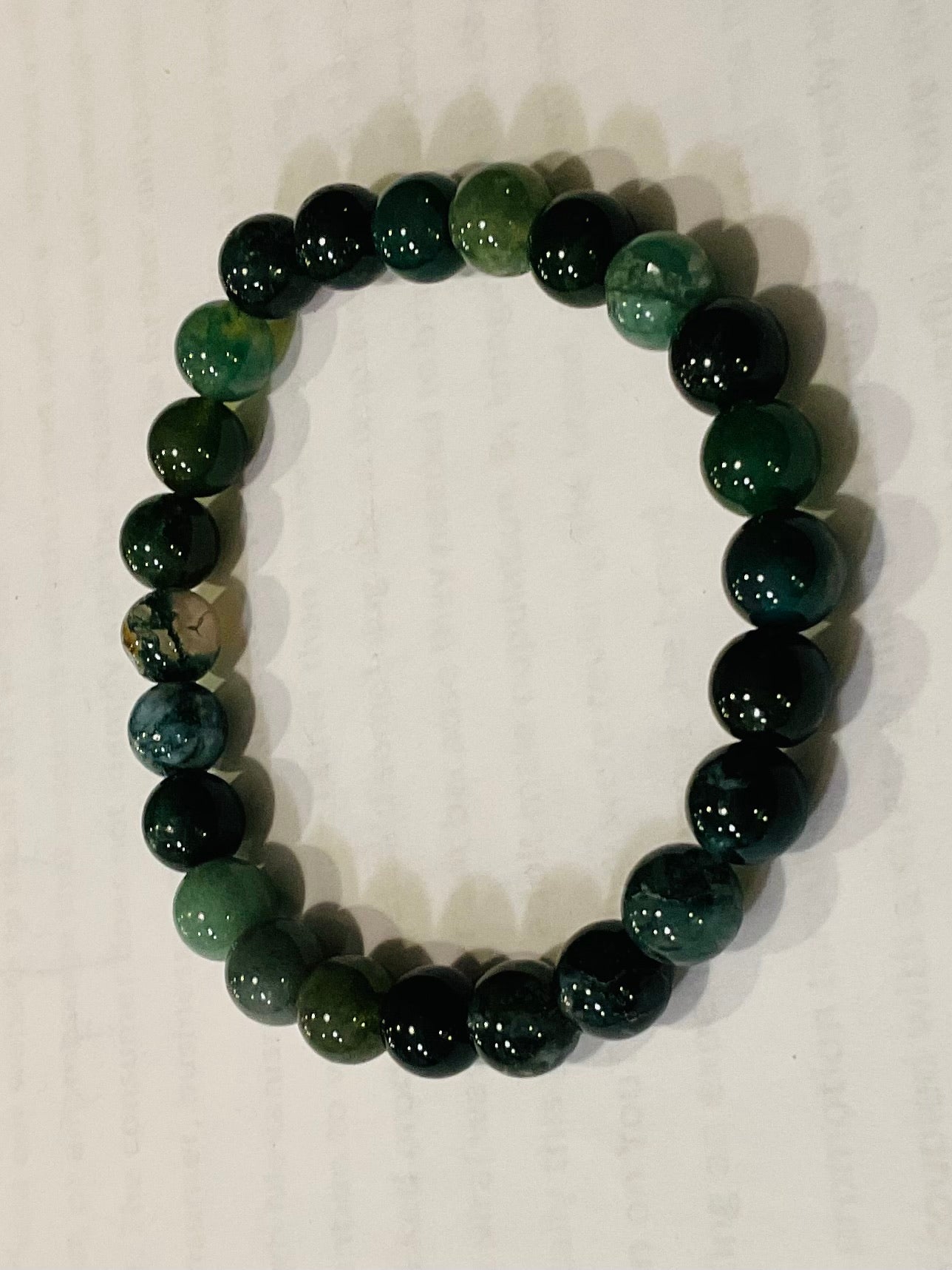 Moss agate bracelet design 1