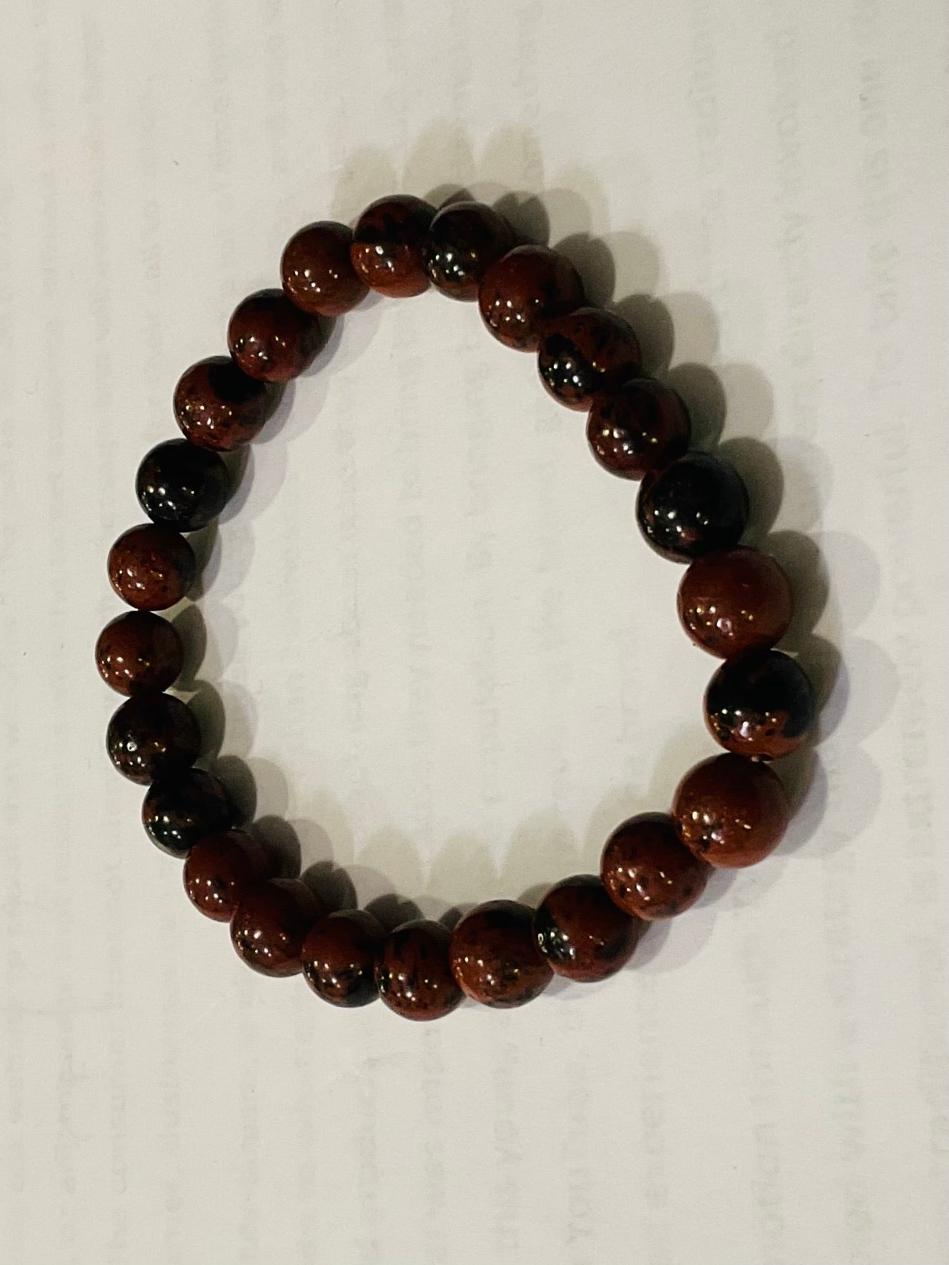 Mahagony obsidian bracelet