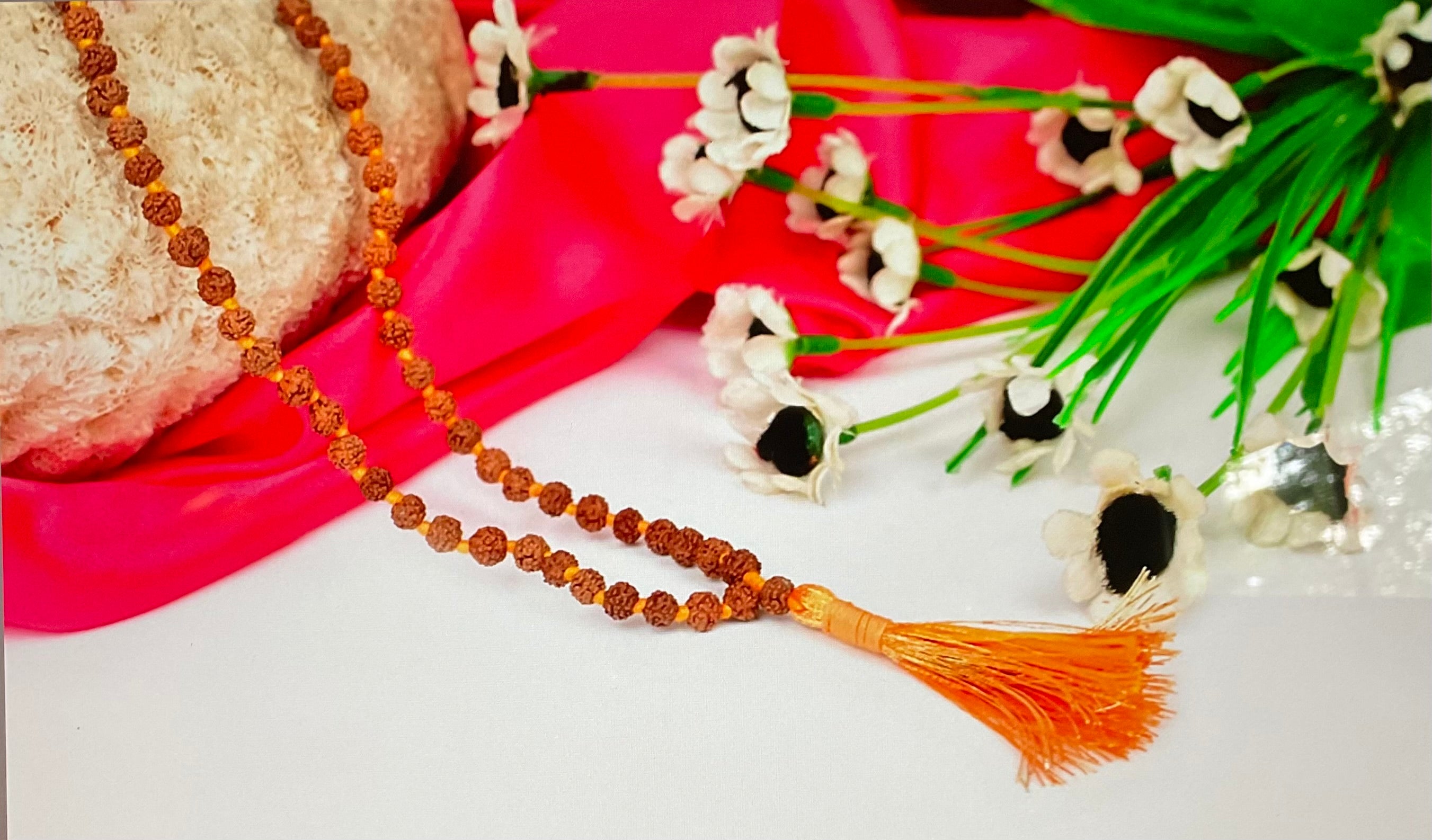 Rudraksha 5 mukhi mala in 4 mm