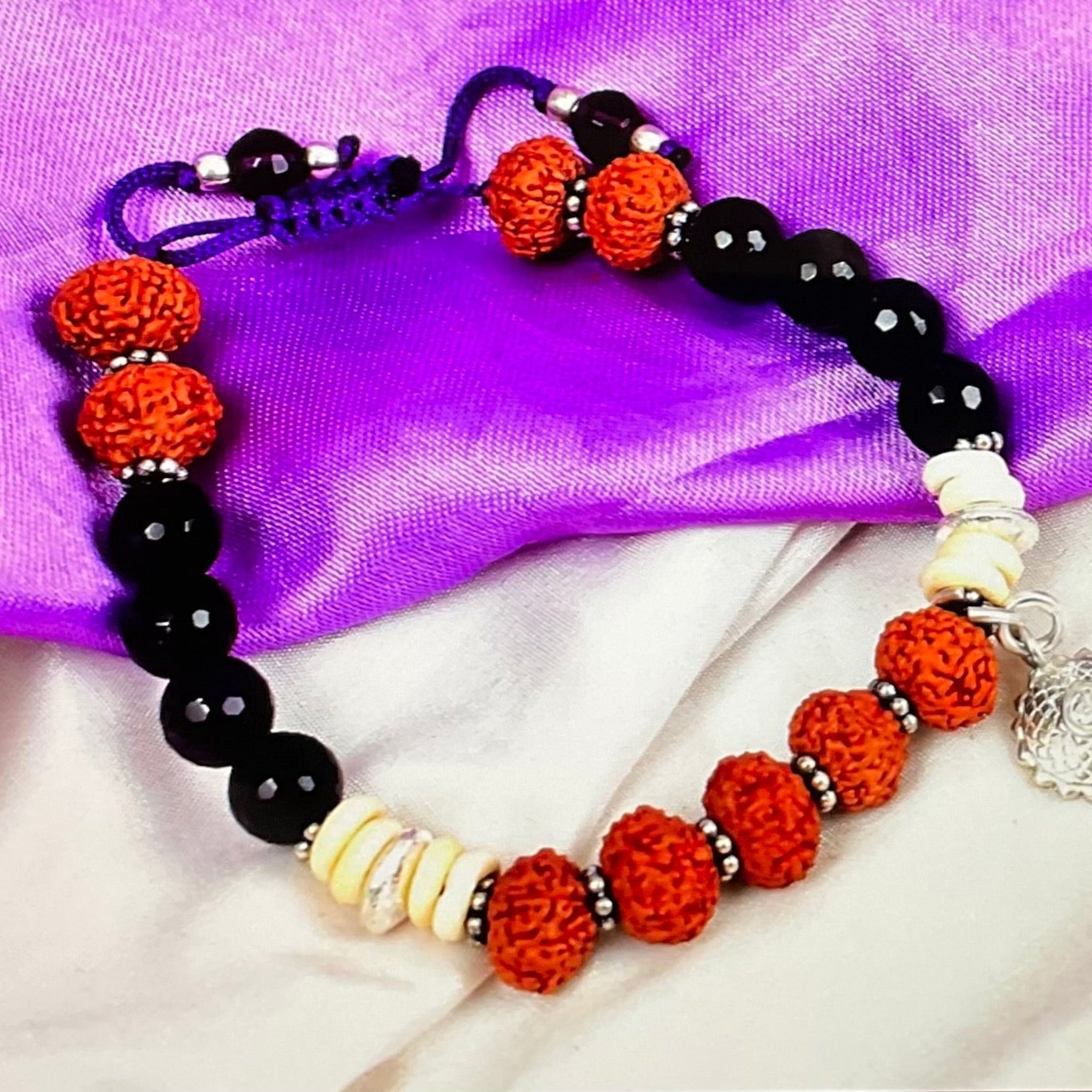 Amethyst/rudraksha crown chakra bracelet