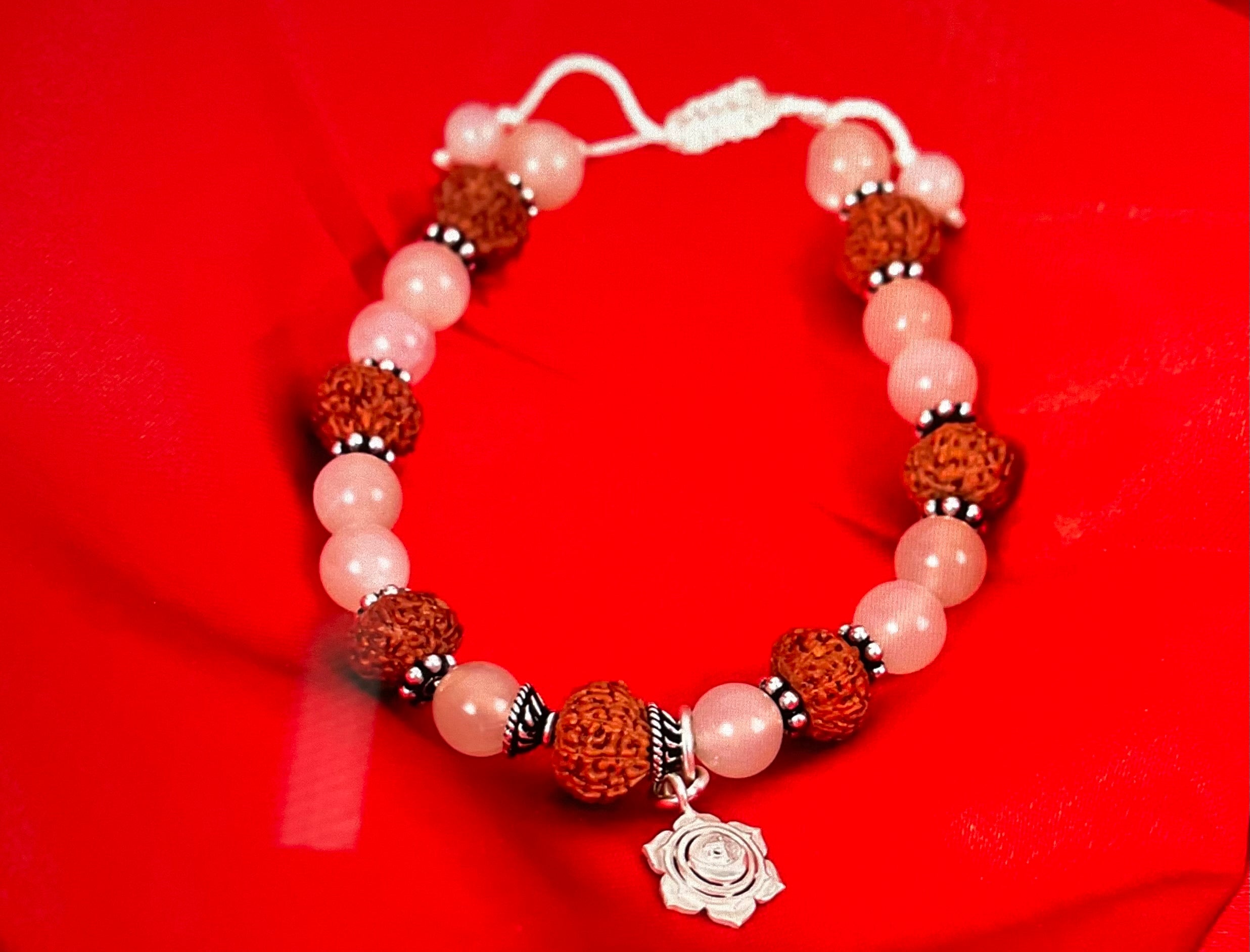 Moonstone/rudraksha sacral chakra bracelet