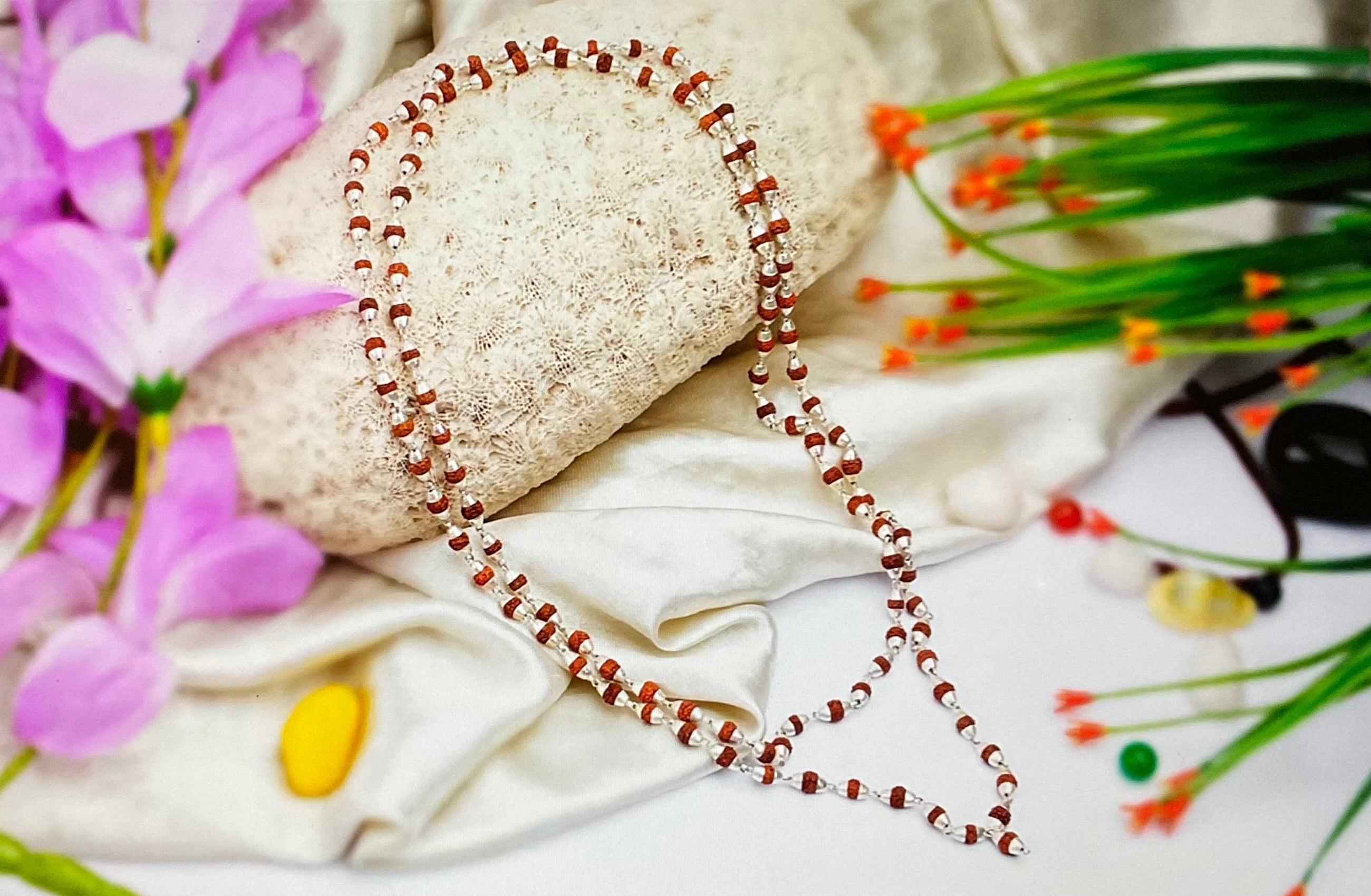5 mukhi guru  rudraksha mala
