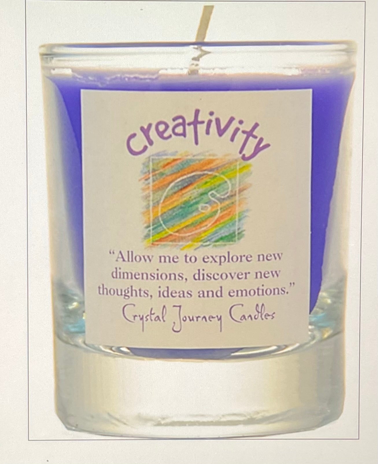 Creativity glass votive candle